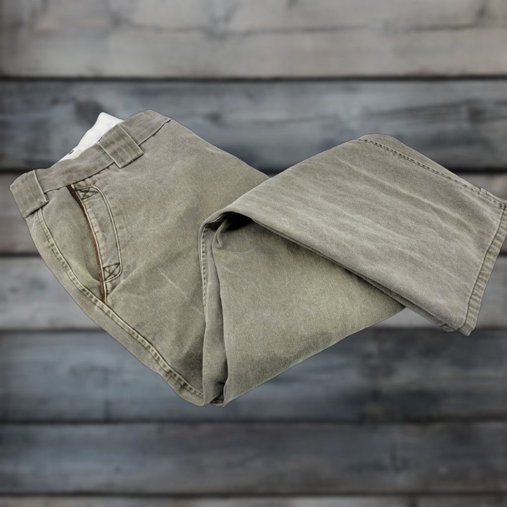 Orvis Orvis Men's Faded Green Classic Outdoors cotton Chino Pants Leather Trim 36/28 Size US 36 / EU 52 - 1 Thumbnail
