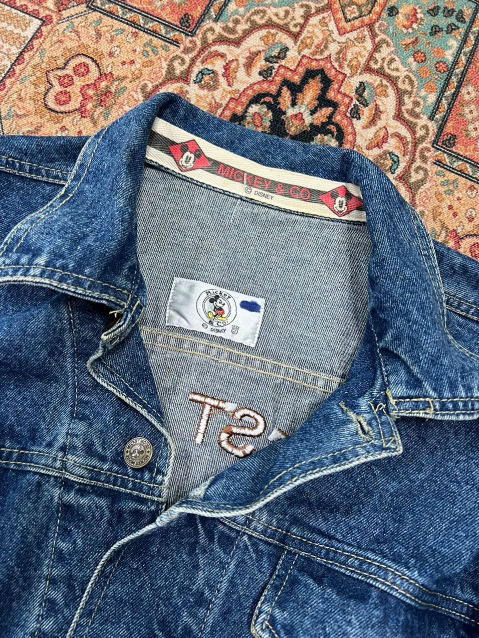 Mickey Mouse × Vintage Vintage 1990’s Mickey Mouse Denim Jacket Size US L / EU 52-54 / 3 - 10 Thumbnail