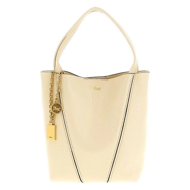 Chloe Chloe Small Spin Beige Leather Tote Bag New & Authentic Size ONE SIZE - 1 Thumbnail