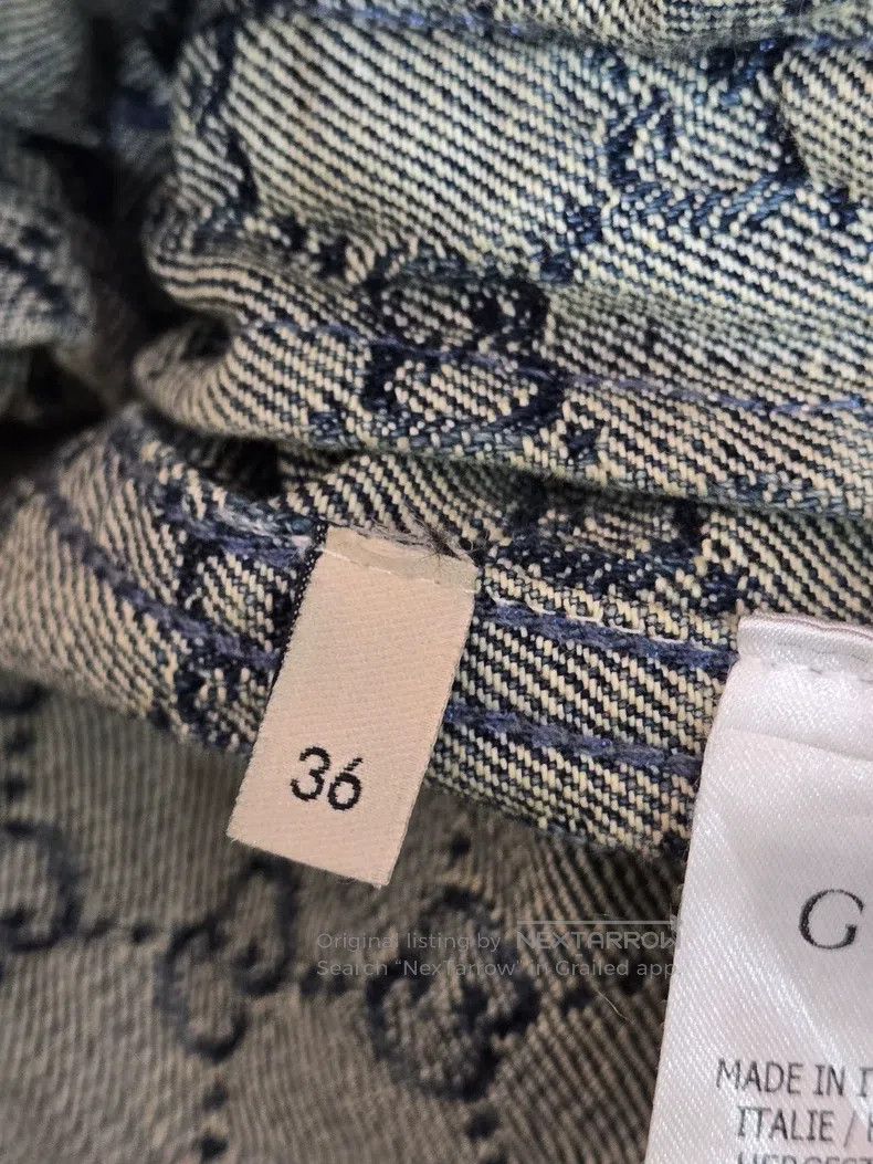 Gucci Gucci SS22 GG jacquard full-print old-fashioned denim jack Size XS / US 0-2 / IT 36-38 - 6 Thumbnail