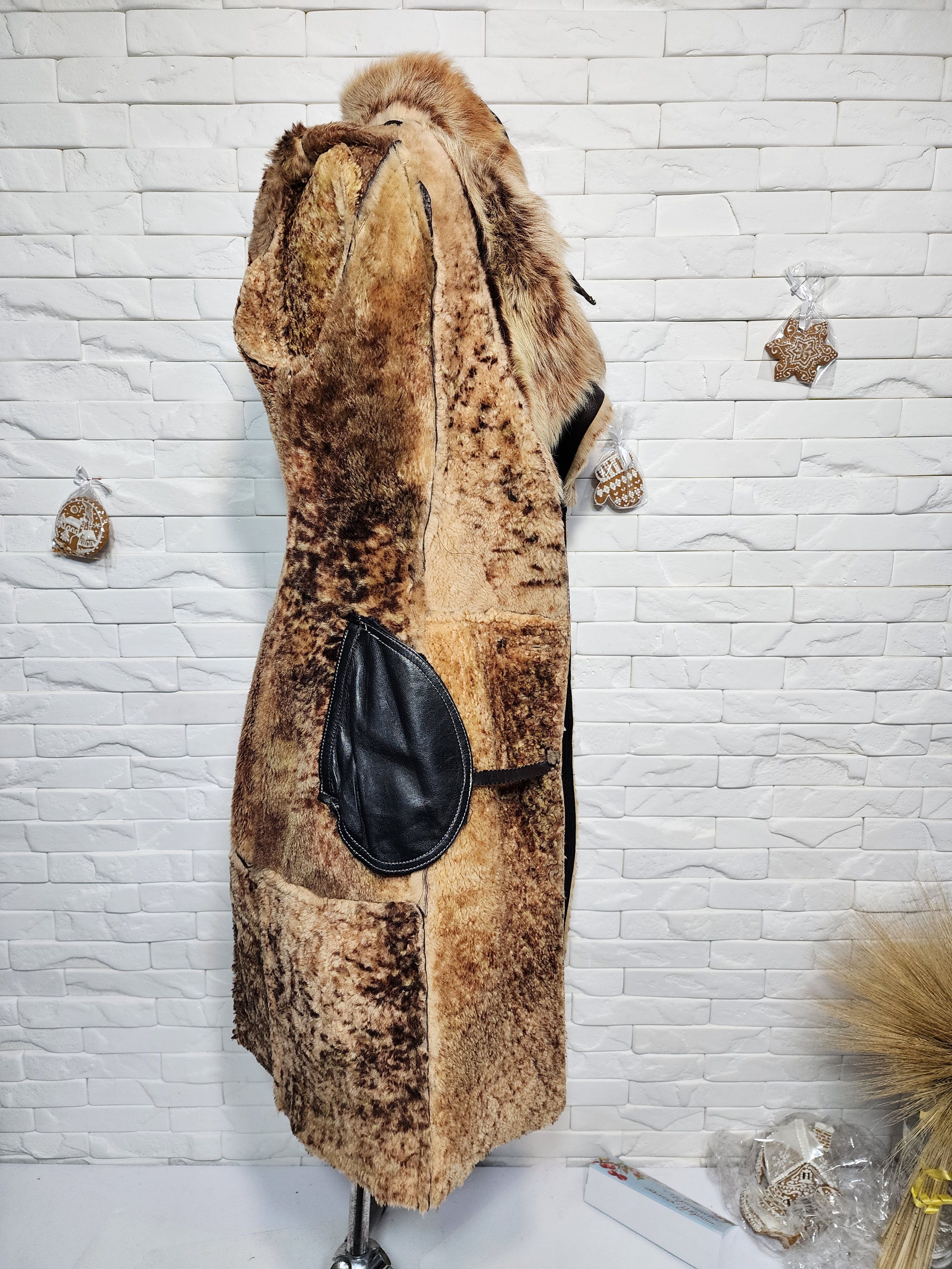 Furla Brown Goat Fur Sheepskin Coat: Women's Winter Coat Size S / US 4 / IT 40 - 7 Thumbnail