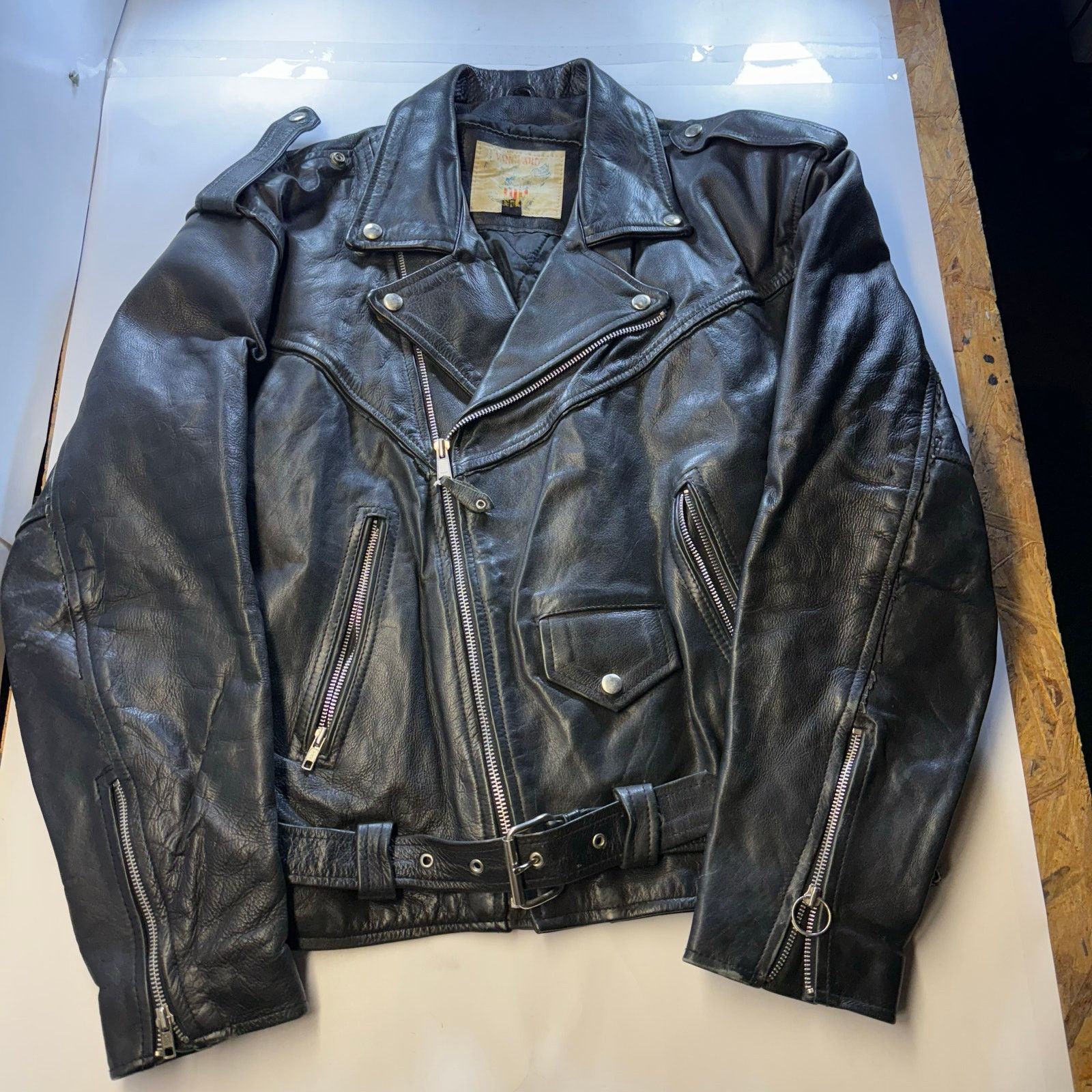 Other Vanguard Jacket Adult 44 Black Leather Motorcycle Size US XXS / EU 40 - 1 Thumbnail
