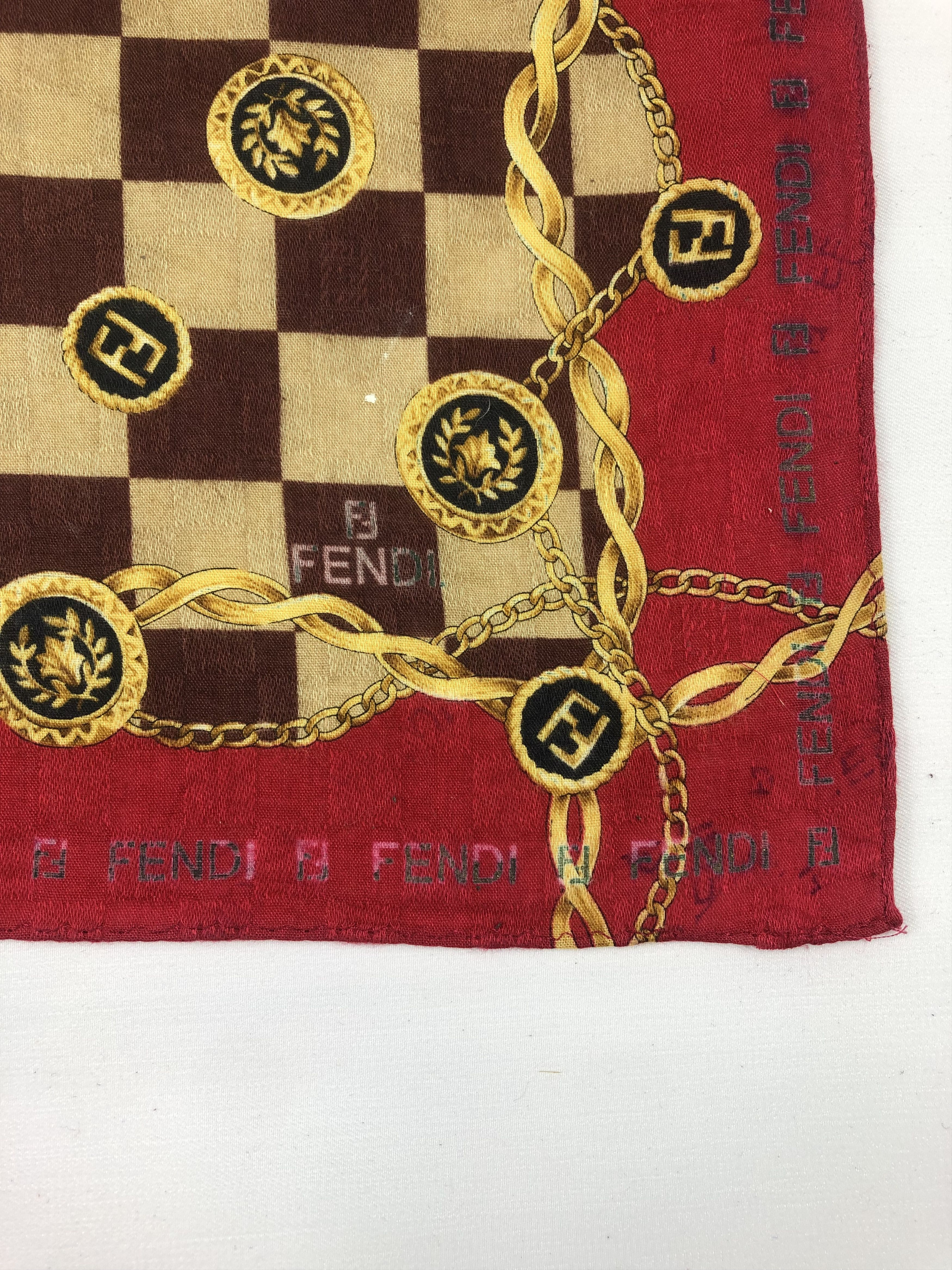 Vintage Fendi Handkerchief / Bandana / Neckerchief A1206 Size ONE SIZE - 5 Thumbnail