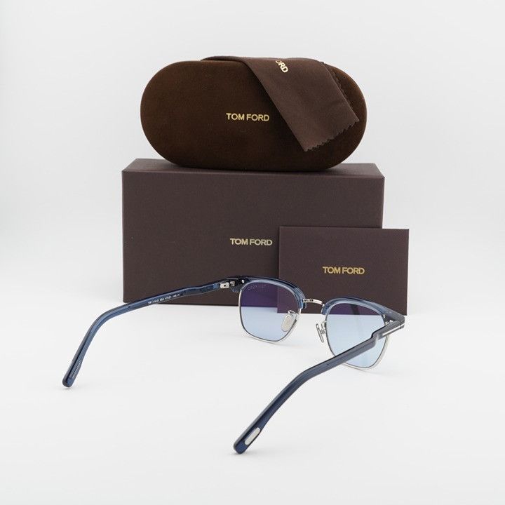 Tom Ford Tom Ford FT1119-D 90A Sunglasses Blue Browline Frame Size ONE SIZE - 9 Thumbnail