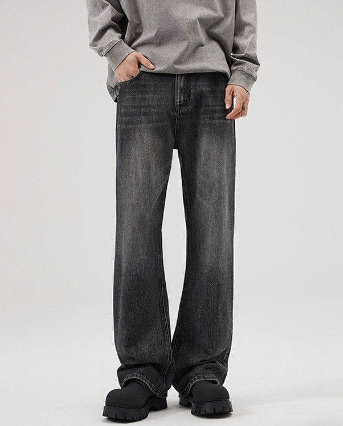 Japanese Brand American retro curved blade men's black flared jeans Size US 32 / EU 48 - 1 Thumbnail