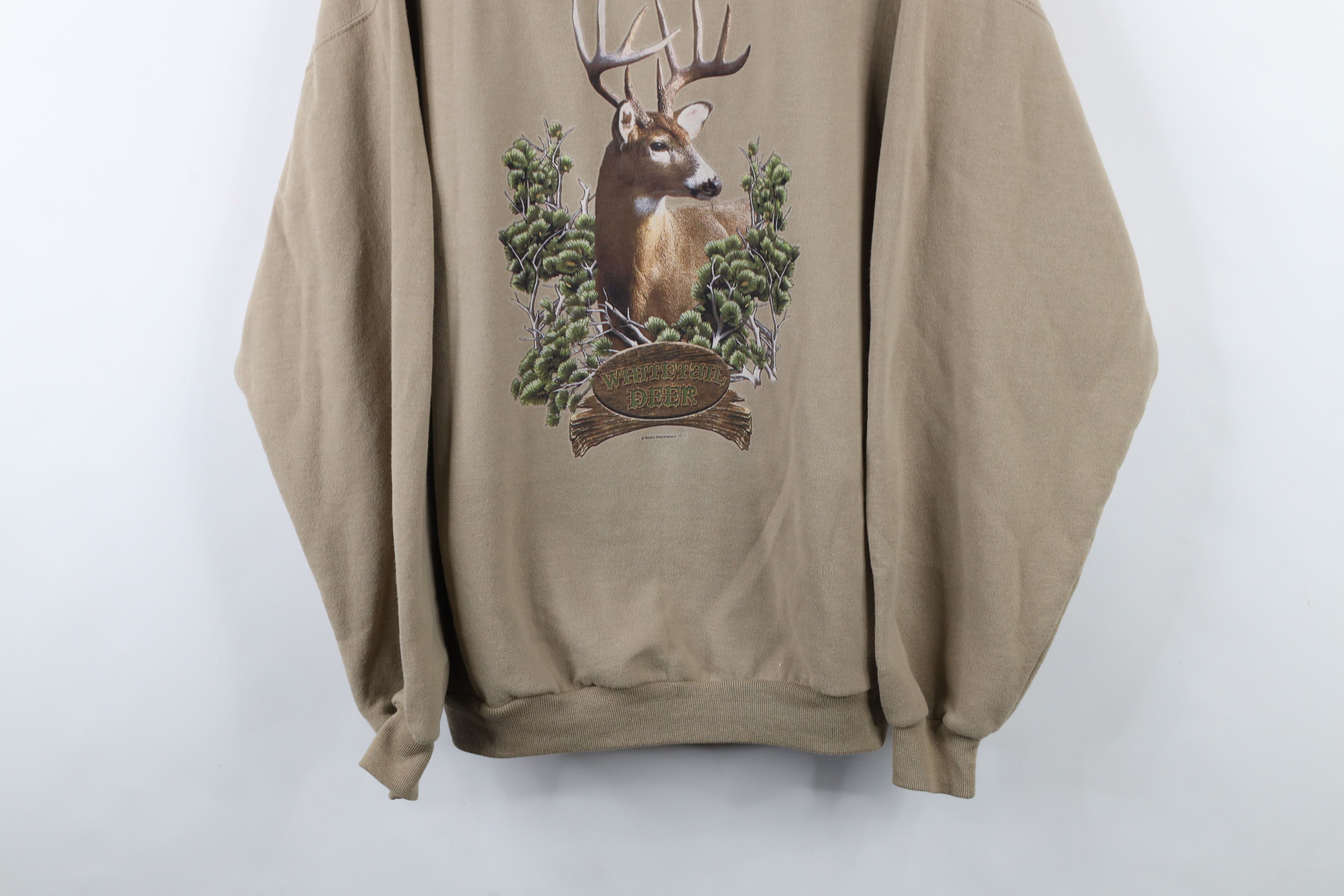 Vintage Vintage 90s Streetwear Whitetail Buck Crewneck Sweatshirt Size US XXL / EU 58 / 5 - 3 Thumbnail