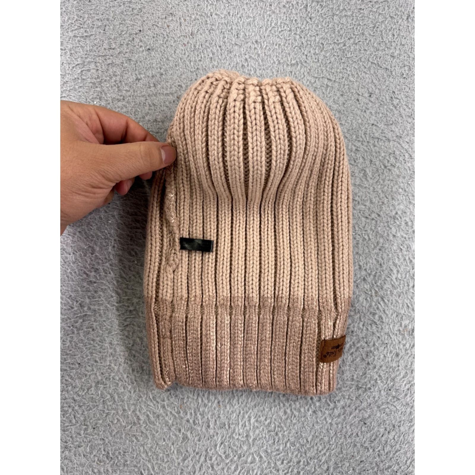 Vintage Britts Knits Beanie Toque Adult One Size Rose Gold 100% Acrylic Knit Winter Rose Pink Hat Beanie Unisex Adults 1SZ Mens Womens Size ONE SIZE - 4 Thumbnail