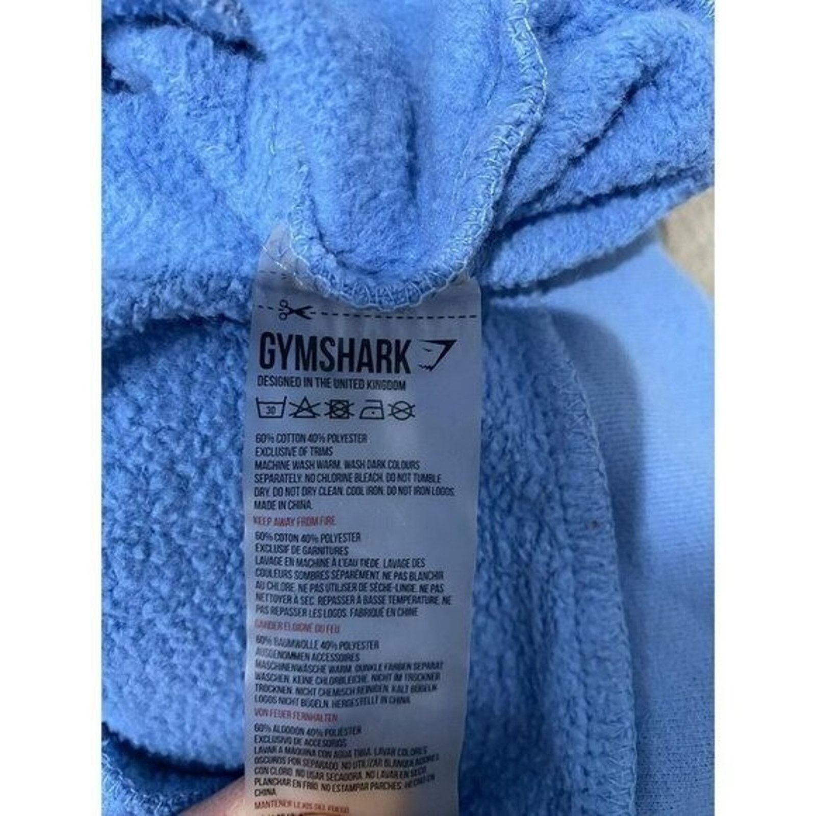 Gymshark Gymshark Women Cropped Hoodie Blue Y2K Size Small A001395 Size S / US 4 / IT 40 - 5 Thumbnail