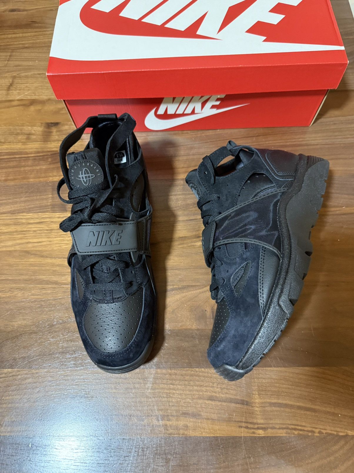 Nike Nike Air Trainer Huarache Triple Black Retro Size 11.5 Size US 11.5 / EU 44-45 - 1 Thumbnail
