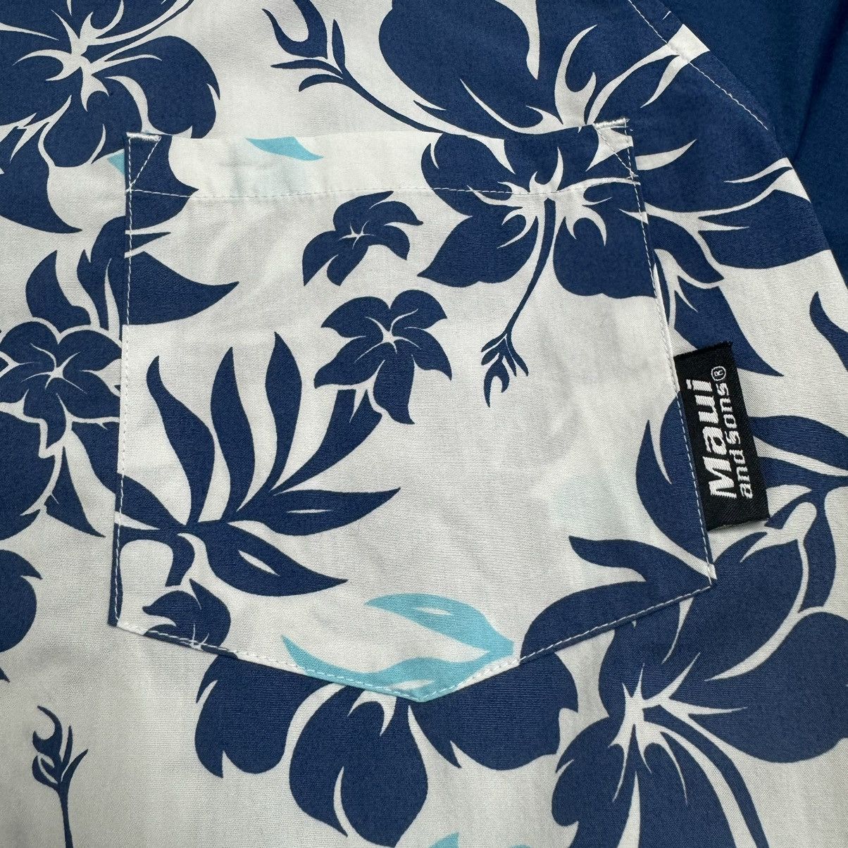 Maui and Sons Rare Vintage Maui and Sons Black Shark Print Hawaiian Shirt Size US XL / EU 56 / 4 - 8 Thumbnail
