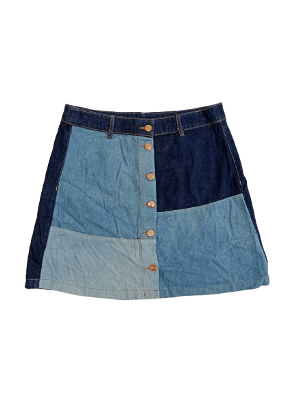 H&M Divided H&M Denim Skirts Patchwork Style Size 31" - 1 Thumbnail