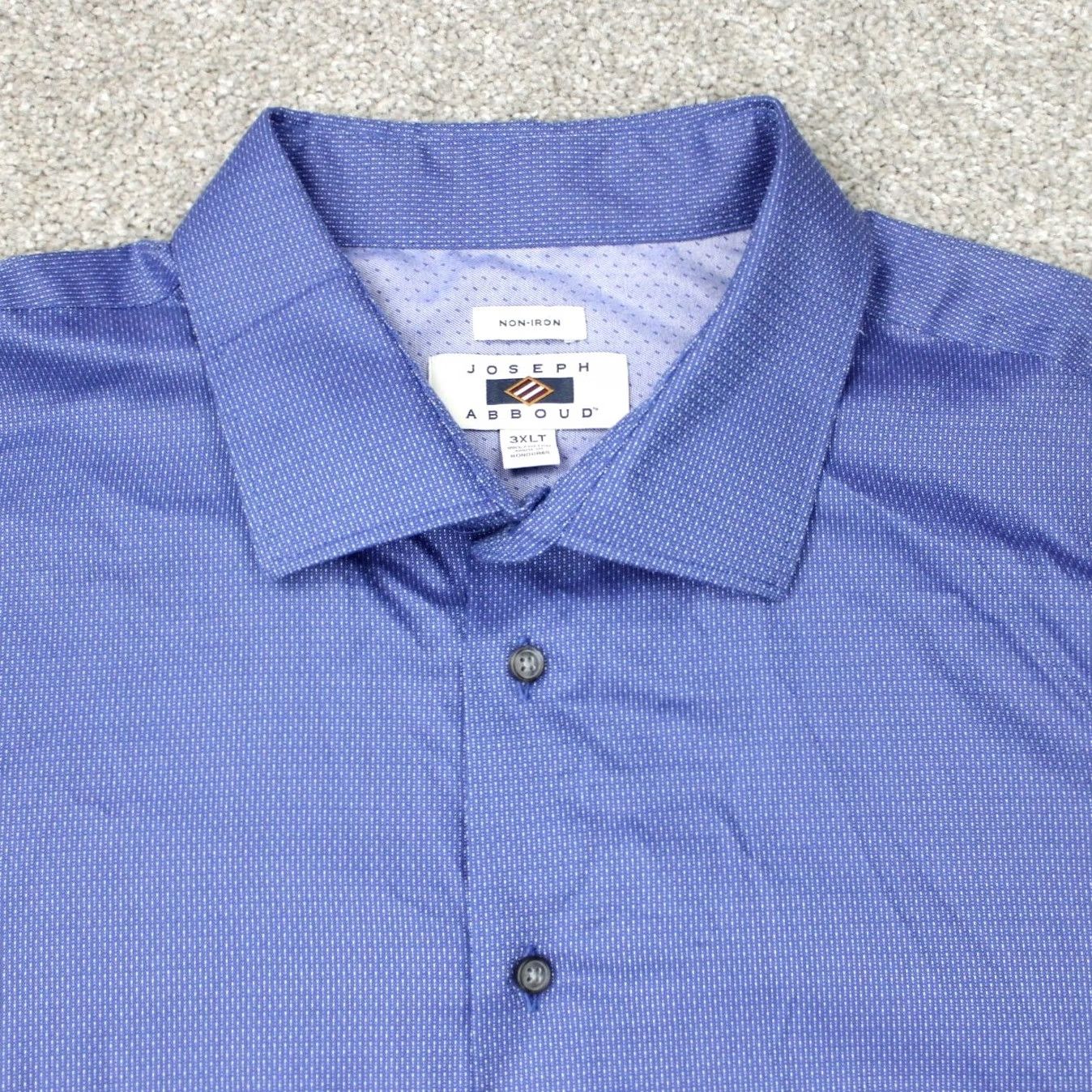 Joseph Abboud Joseph Abboud Shirt Mens 3XLT XXXL-Tall Blue Non-Iron 100% Cotton Long Sleeve Long Sleeve Shirt (Geometric) Mens Blue 3XLT XXXL-Tall Size US XXL / EU 58 / 5 - 4 Thumbnail