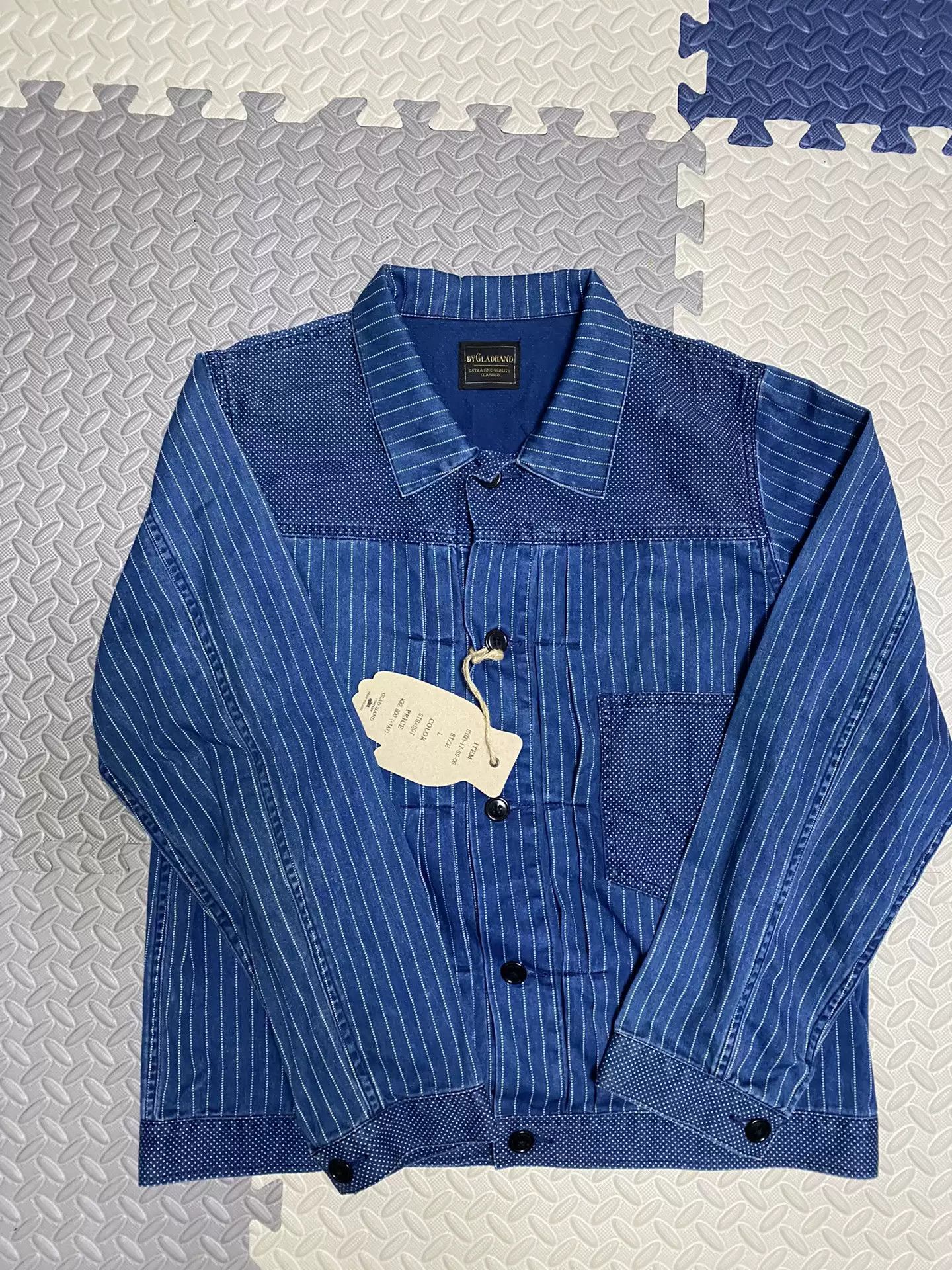 image of Glad Hand Freewheelers Wabash Blue Dyed Jacket, Men's (Size Large)