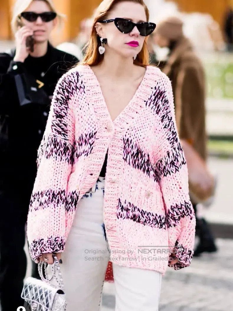 Chanel Chanel 20S Roof Series Pink Black Cardigan coat Size S / US 4 / IT 40 - 2 Thumbnail