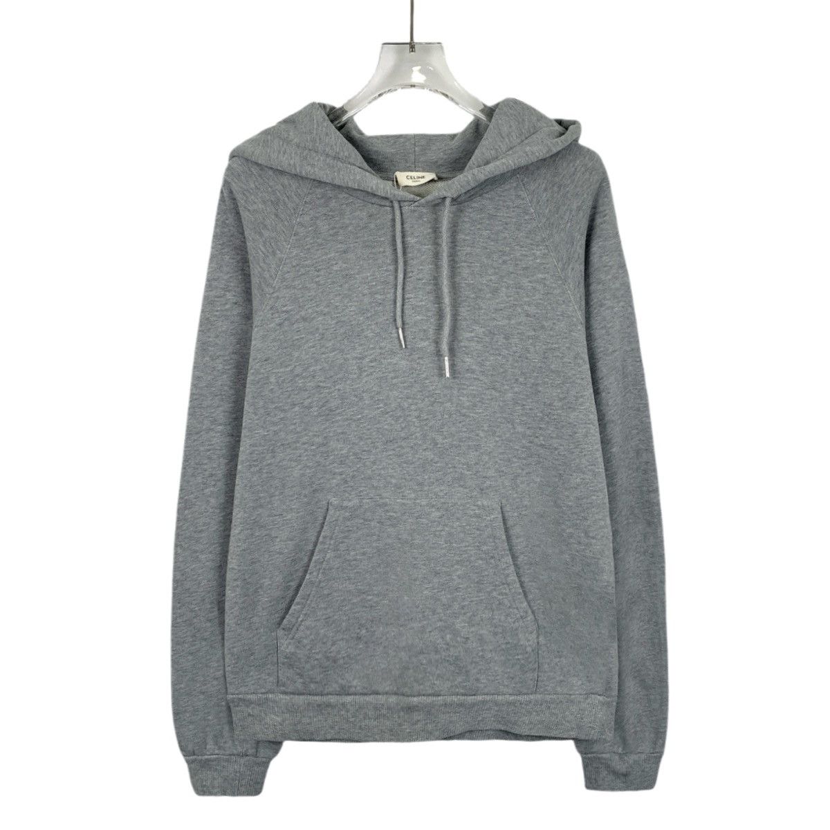 Celine Celine Grey Logo Printed Cotton Hooded Sweatshirt K26WX Size XS / US 0-2 / IT 36-38 - 1 Thumbnail