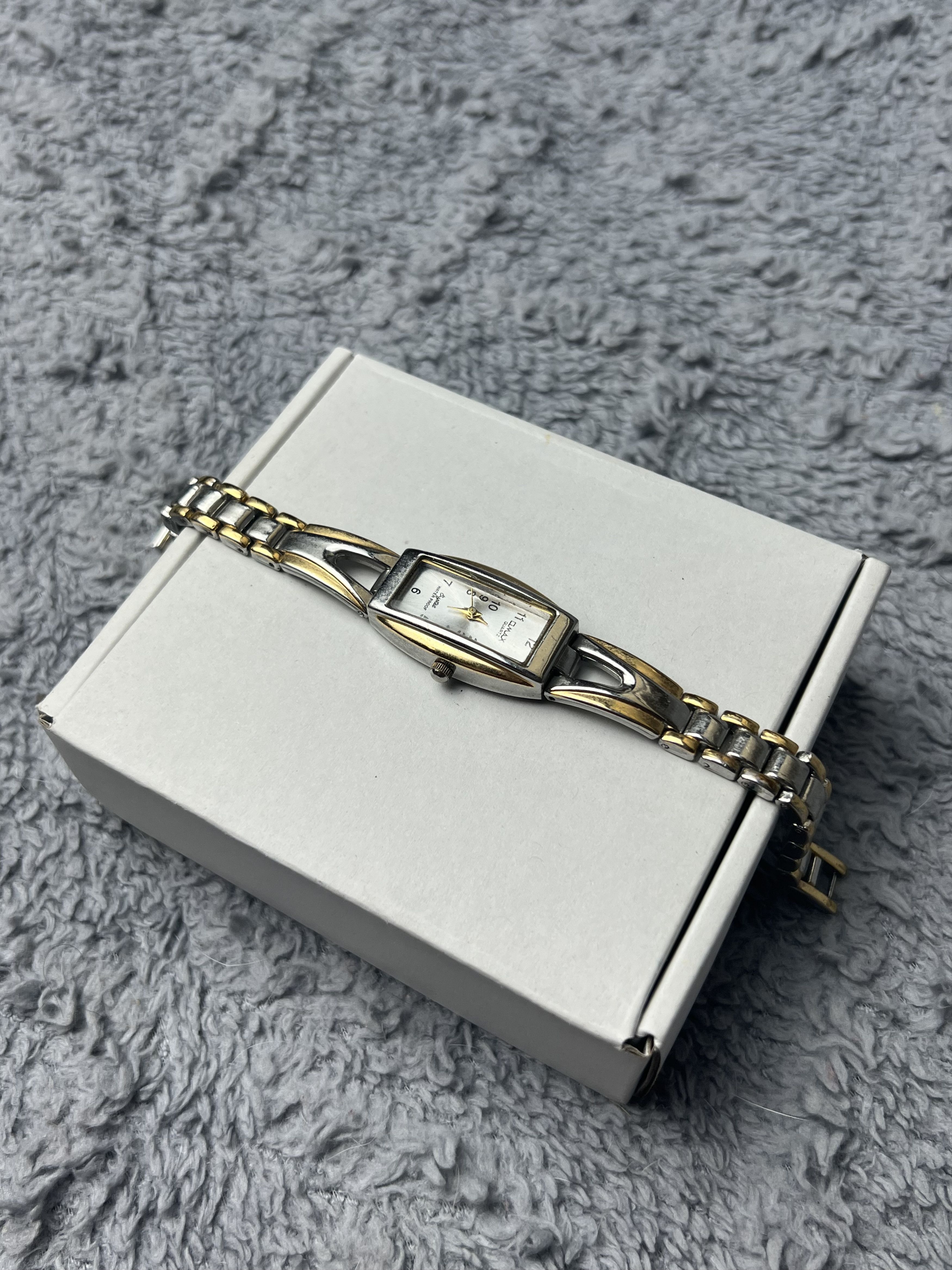 Vintage Vintage Omax Japanese Style Silver/Gold Bracelet Watch Size ONE SIZE - 13 Thumbnail