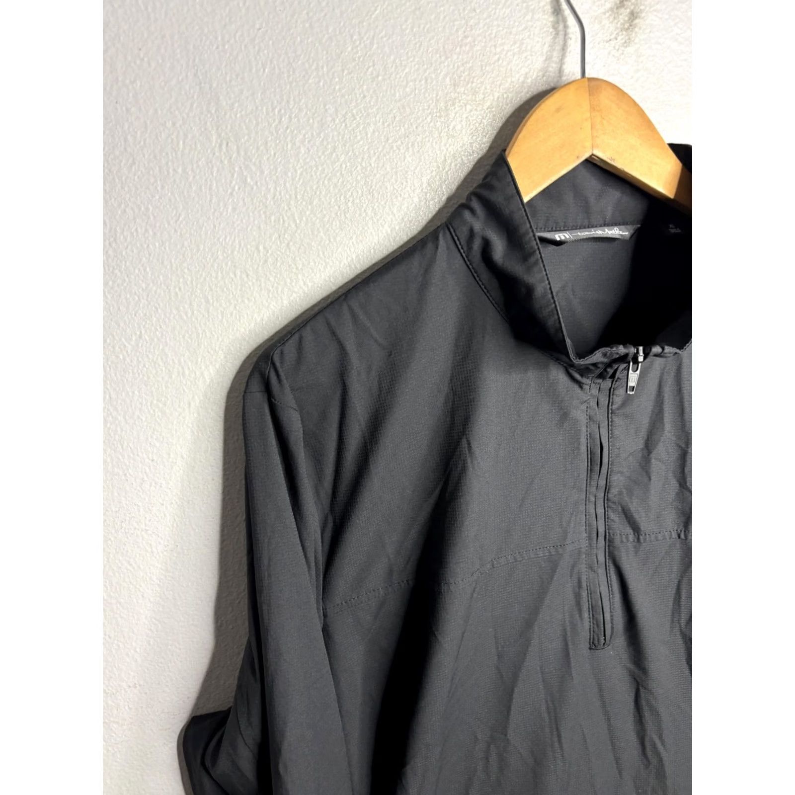 TravisMathew VINTAGE? No — TravisMathew Jacket Mens XL Black Quarter Zip Golf Pullover Brown & Riding Size US XL / EU 56 / 4 - 2 Thumbnail