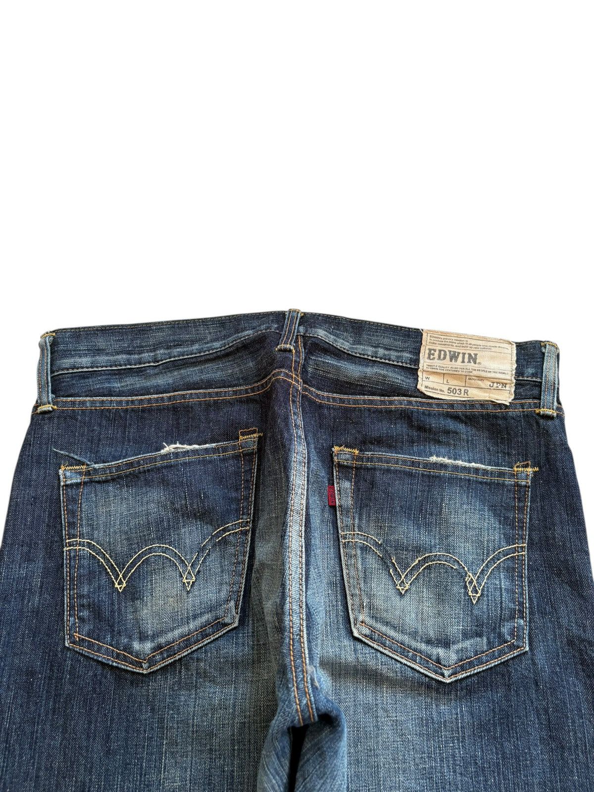 Edwin Vintage Edwin 503R Blue Wash Loose Jeans Size US 34 / EU 50 - 8 Thumbnail