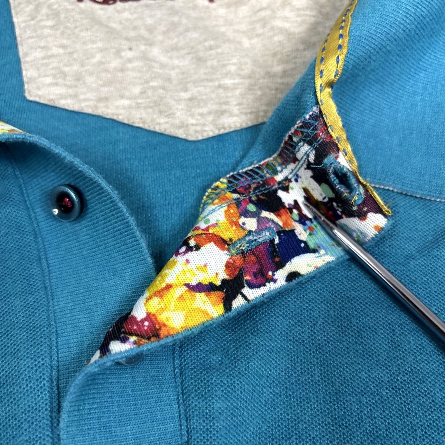 Robert Graham Robert Graham Polo Shirt Classic Fit Short Sleeve XL Blue Men Size US XL / EU 56 / 4 - 5 Thumbnail