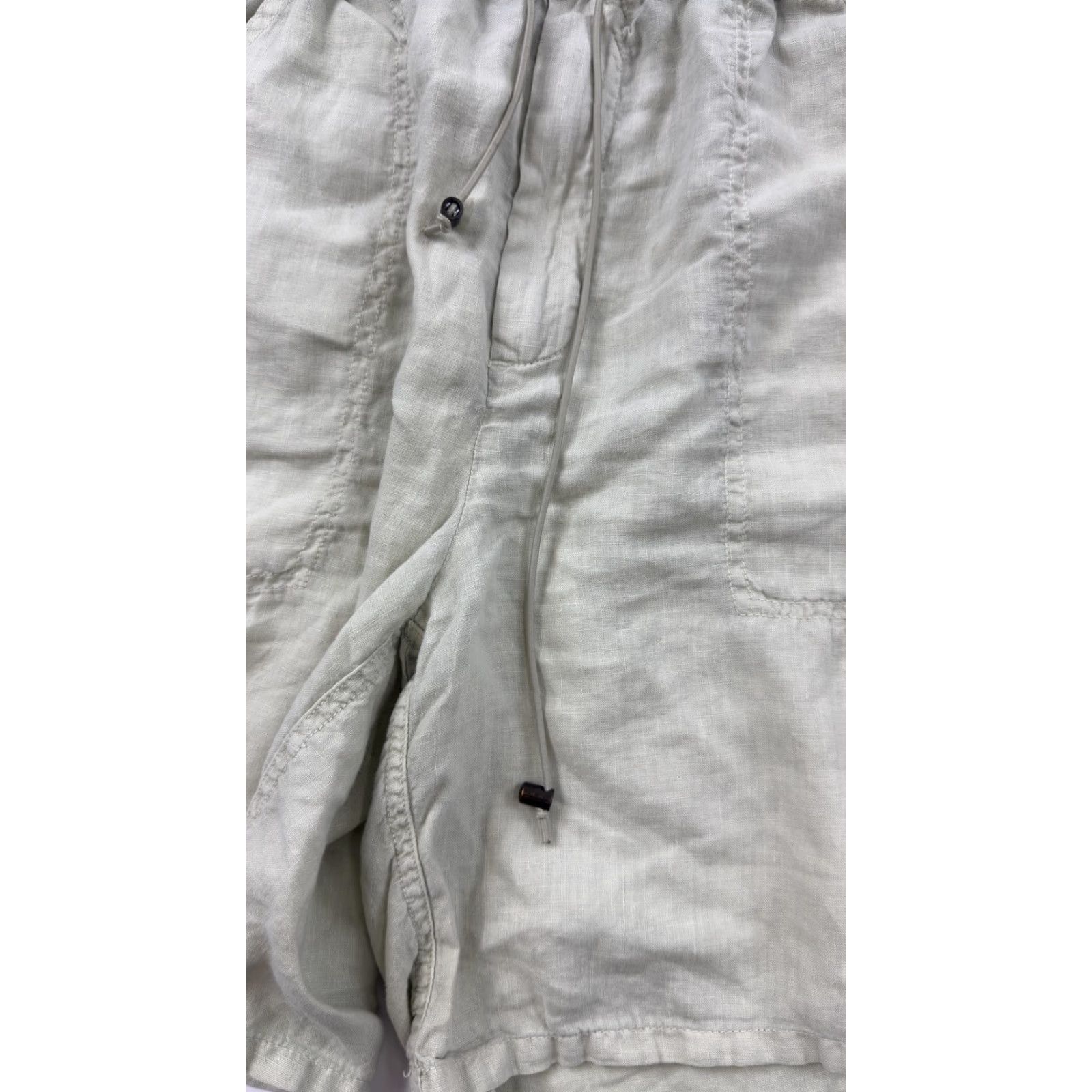 Vintage VINTAGE Elements by Arnold Zimber Linen Shorts Mens Small Beige Casual Summer 90s Size US 29 - 4 Thumbnail