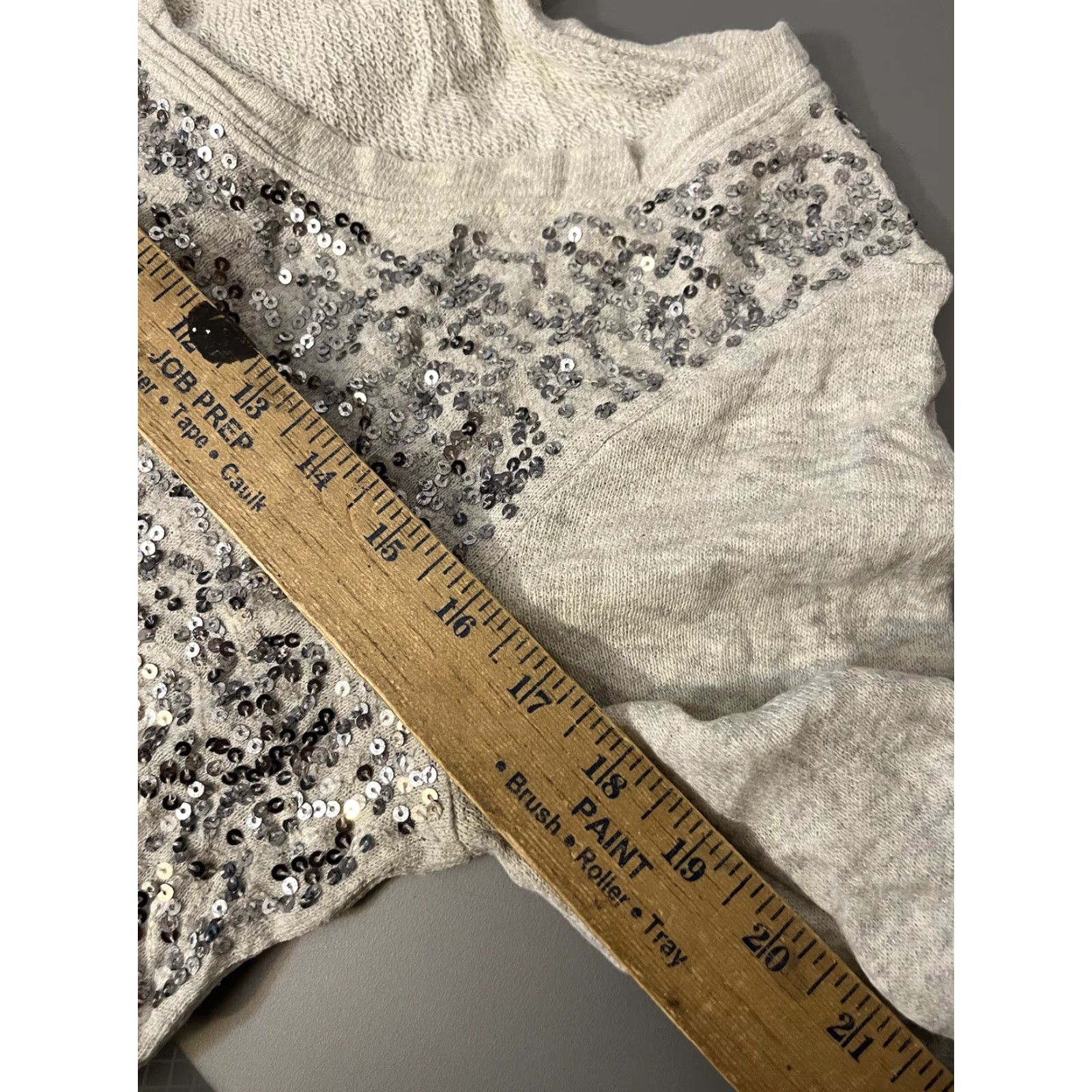 J.Crew J.CREW Sweater Womens Small Gray Sequin Long Sleeve Pullover Top Size S / US 4 / IT 40 - 6 Thumbnail
