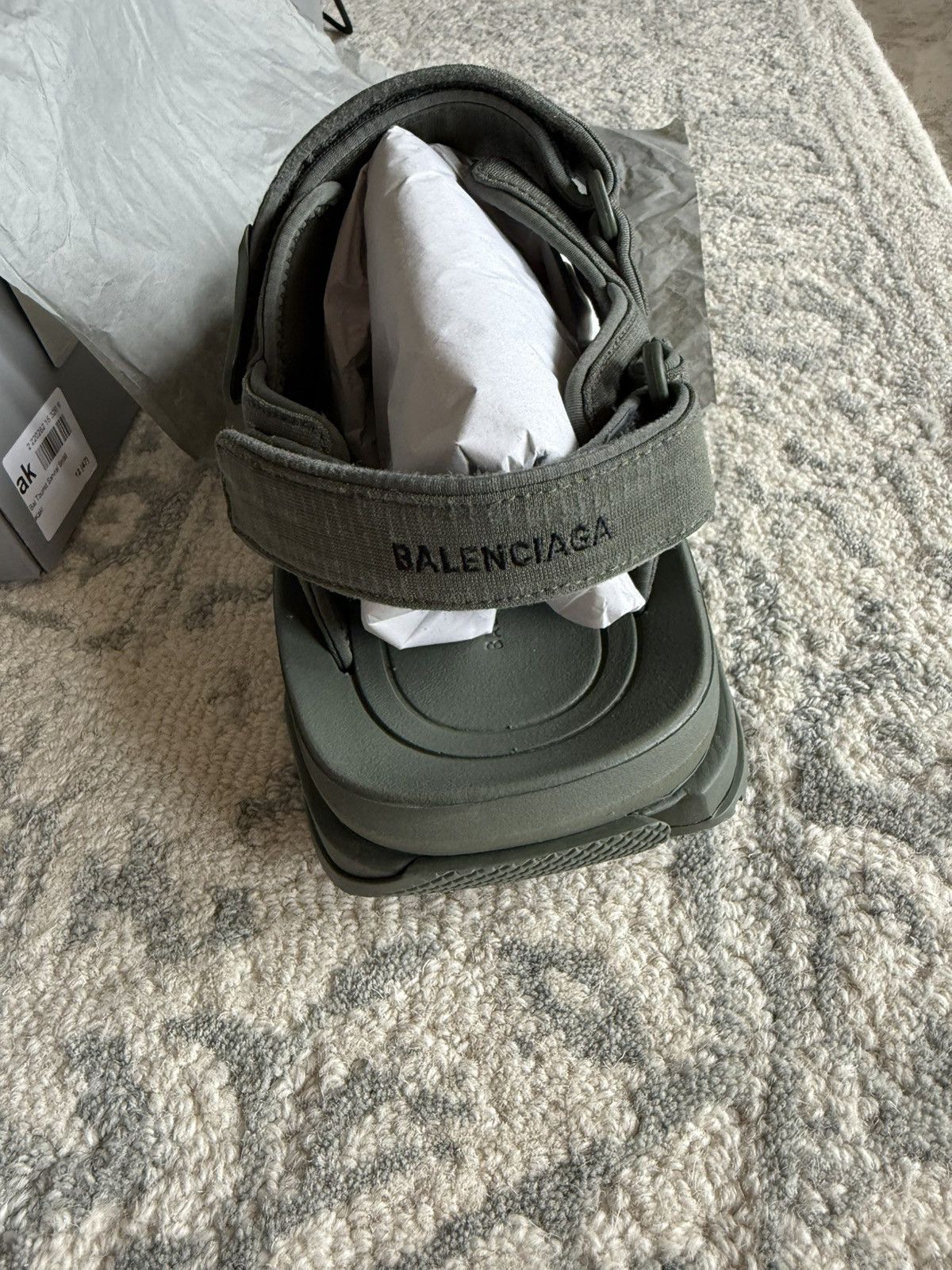 Balenciaga Balenciaga tourist sandal sneakers Demna khaki green 47 Size US 13 / EU 46 - 8 Thumbnail