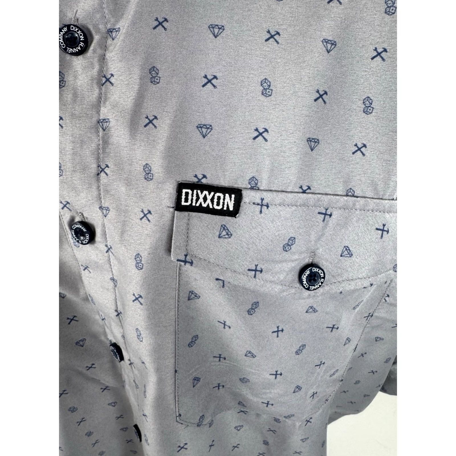 Vintage Dixxon DOXXON FLANNEL - DIAMOND MINING DICE GAMBLING Mens 2XL Shirt - EXCELLENT Shirt Mens 2XL Gray Diamond Mining Dice Gambling J9 Size US XXL / EU 58 / 5 - 2 Thumbnail