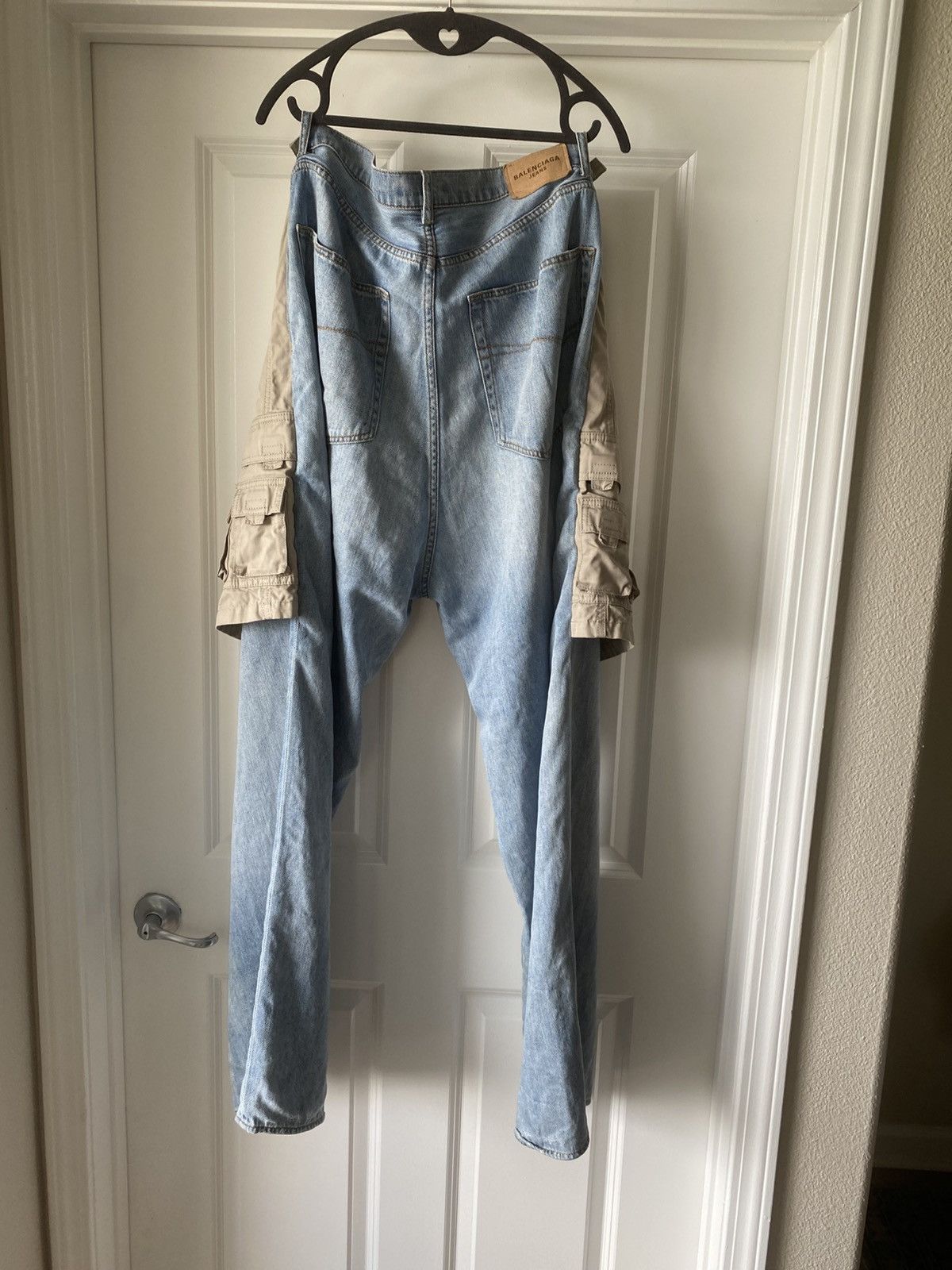 Balenciaga Balenciaga Hybrid Cargo Denim Pants Size US 34 / EU 50 - 2 Thumbnail