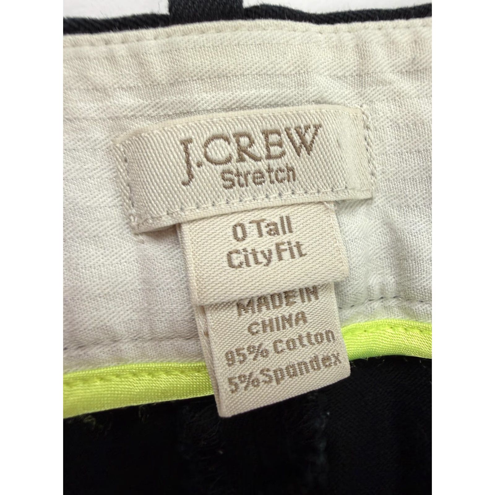 J.Crew J.Crew Pants Womens 0 Tall Black City Fit Chino Straight Leg Stretch Casual Size 25" / US 0 / IT 36 - 4 Thumbnail