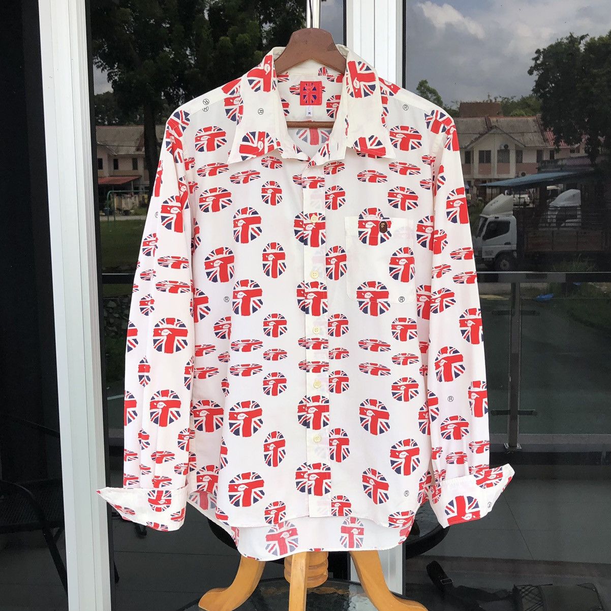 Bape UNION JACK APE HEAD BUTTON UP SHIRT Size US M / EU 48-50 / 2 - 3 Thumbnail