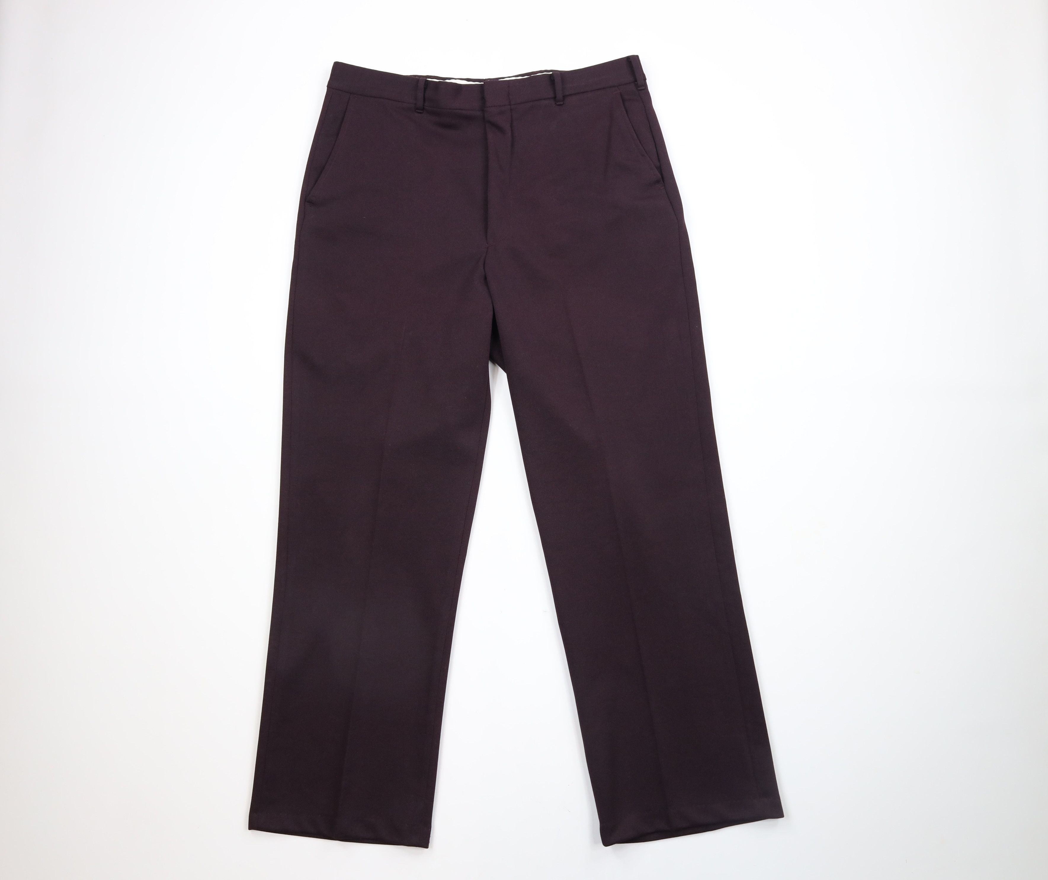 Vintage Vintage 70s Bell Bottoms Chino Pants Eggplant Purple USA Size US 34 / EU 50 - 1 Thumbnail