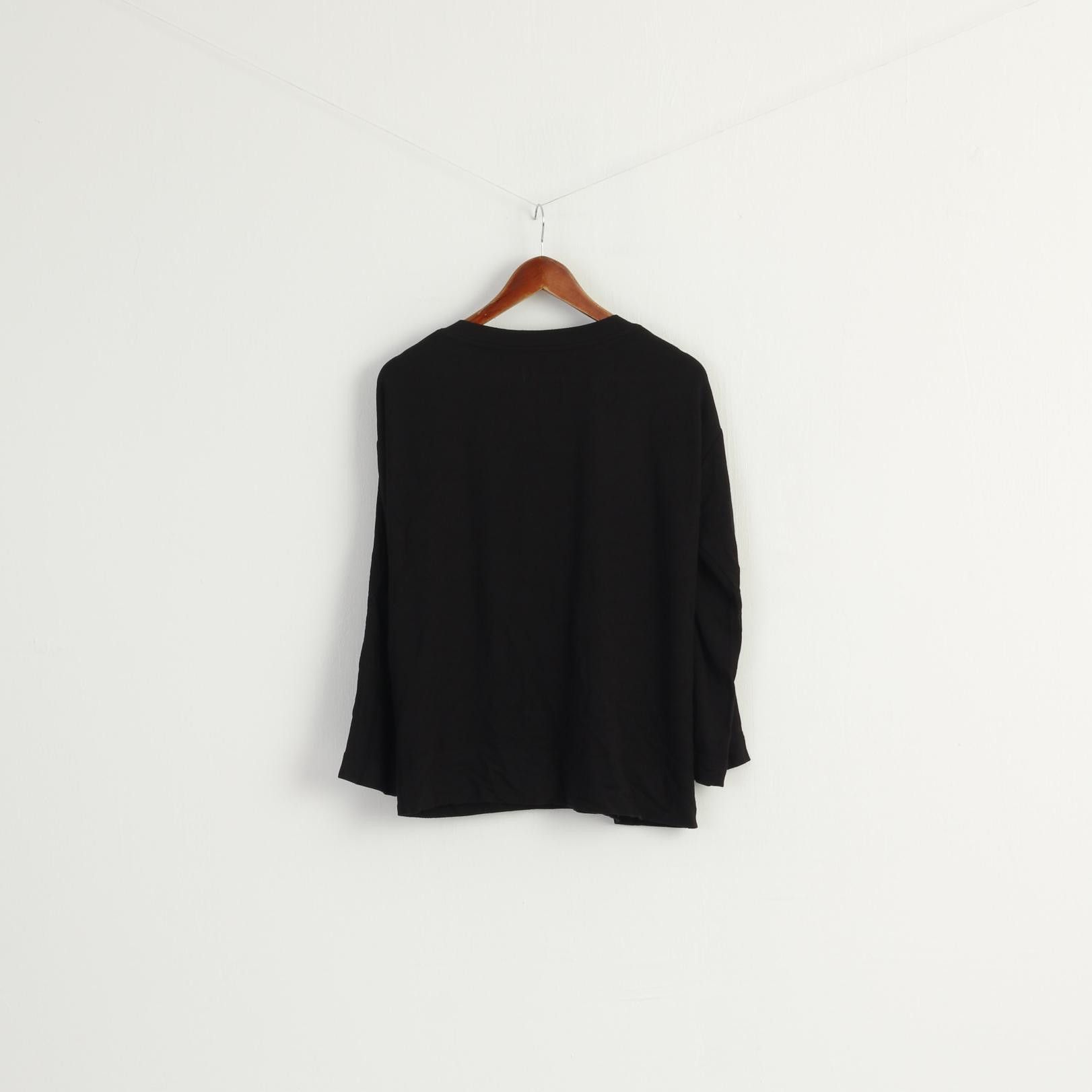 Vintage My Manifesto Women S Shirt Black Cotton Oversize 7922 Size S / US 4 / IT 40 - 6 Thumbnail