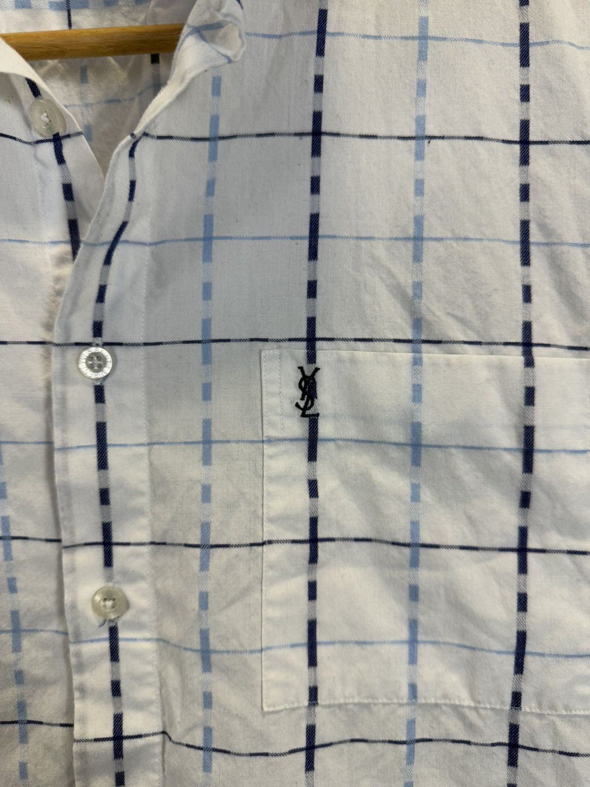 Vintage × Yves Saint Laurent YSL Yves Saint Laurent vintage designer logo shirt Size US M / EU 48-50 / 2 - 3 Thumbnail