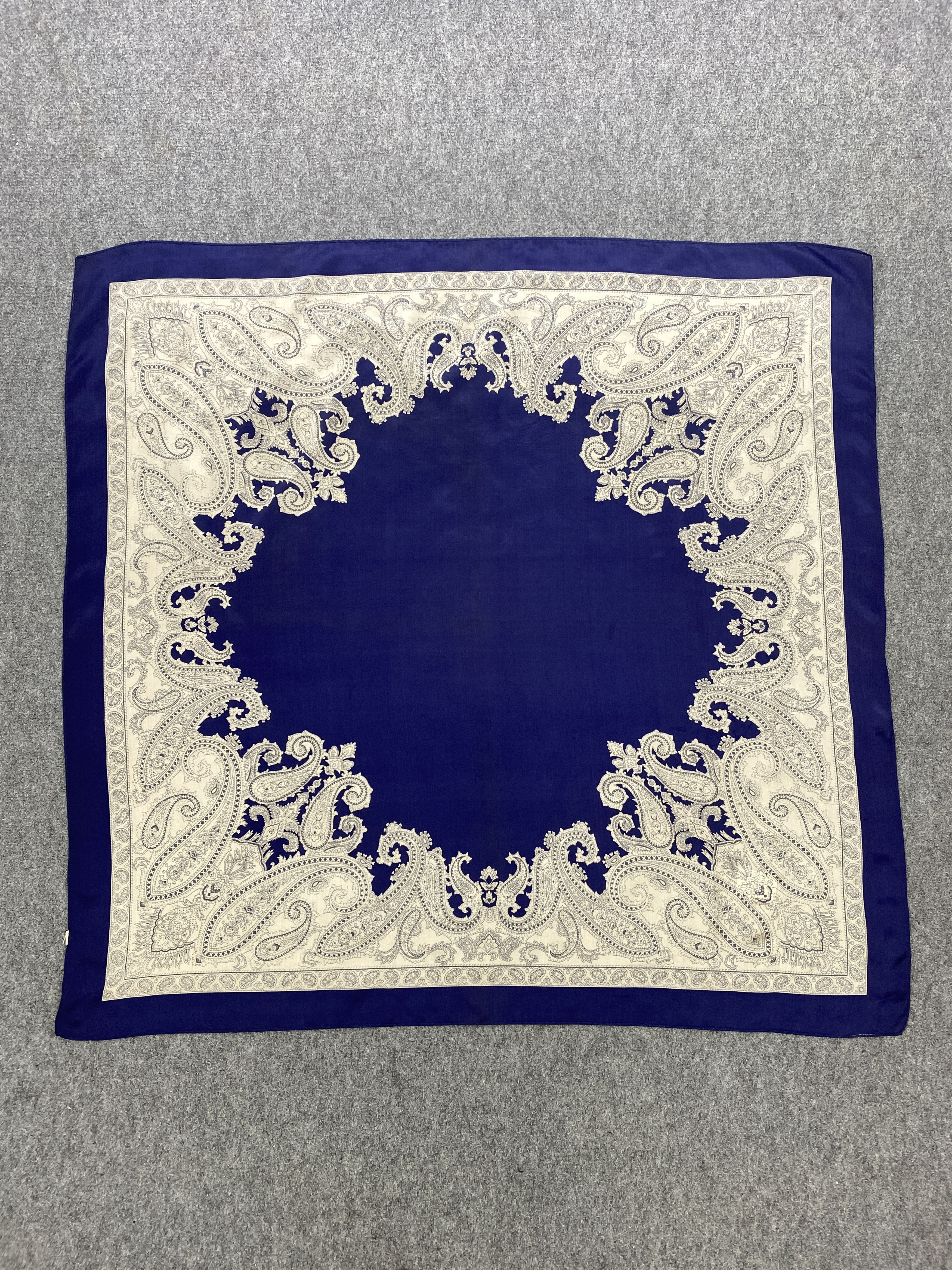 Japanese Brand Vintage Japanese Brand Paisley Silk Scarf SN0144 Size ONE SIZE - 3 Thumbnail