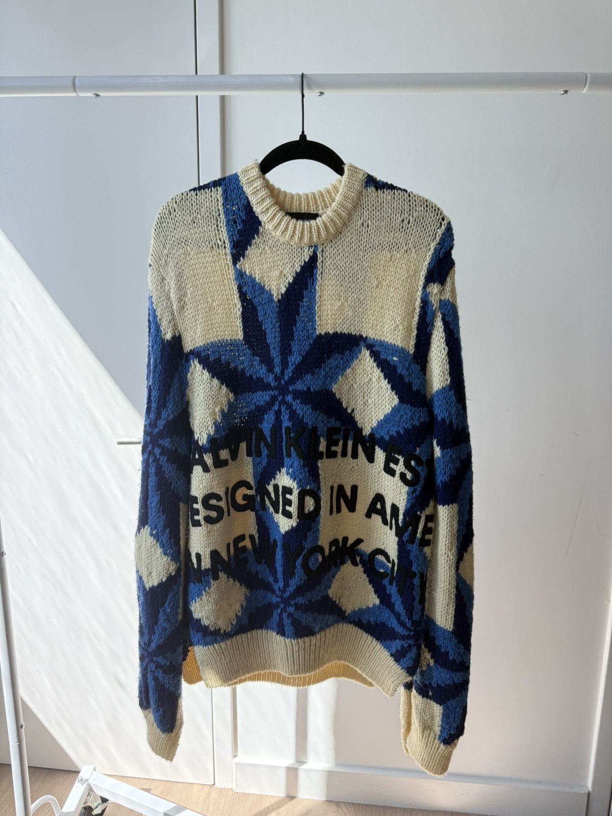 Calvin Klein 205W39NYC CK205W39NYC by Raf 18FW Star Knit Sweater Size US S / EU 44-46 / 1 - 1 Thumbnail
