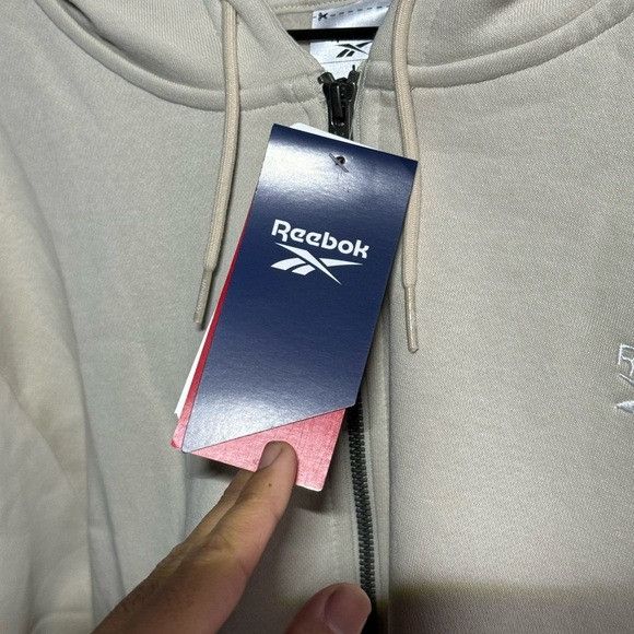 Designer × Reebok NWT REEBOK FLEECE CREAM FULL ZIP HOODIE SZ LARGE L Size US L / EU 52-54 / 3 - 4 Thumbnail