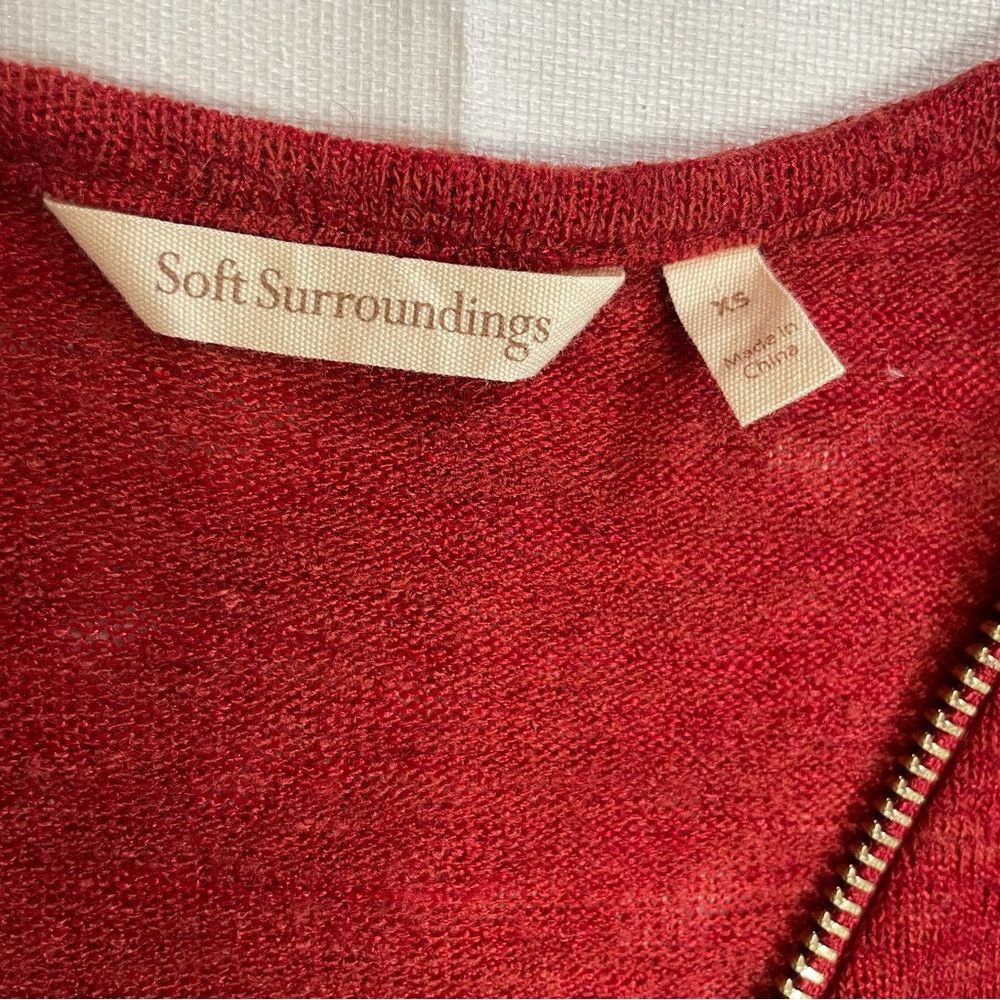 Other Soft Surroundings Valentina Zip Red Sweater Size XS Size XS / US 0-2 / IT 36-38 - 7 Thumbnail