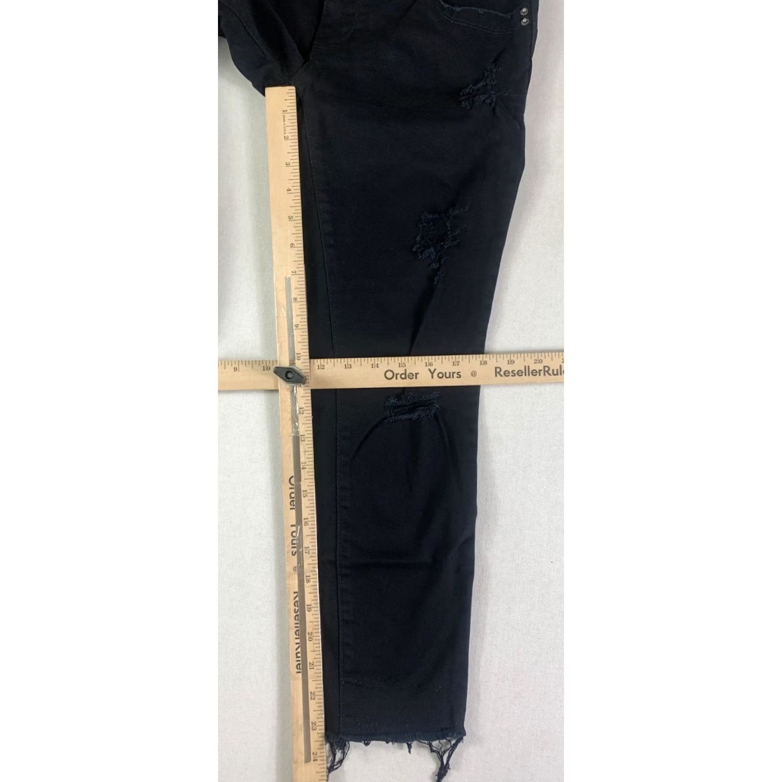 Vintage Womens YMI Jeans Capri WannaBettaButt Black Stretch Size 5 Size 26" / US 2 / IT 38 - 3 Thumbnail