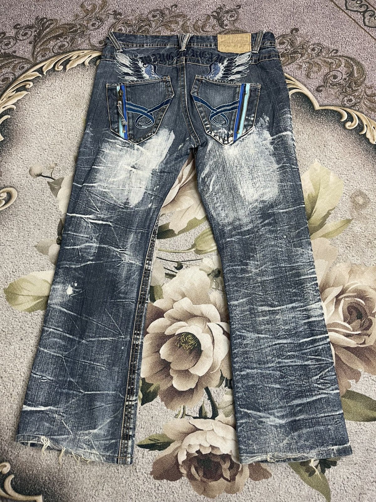 Japanese Brand Sky Bomber Jeans Streetwear Size US 35 - 23 Thumbnail