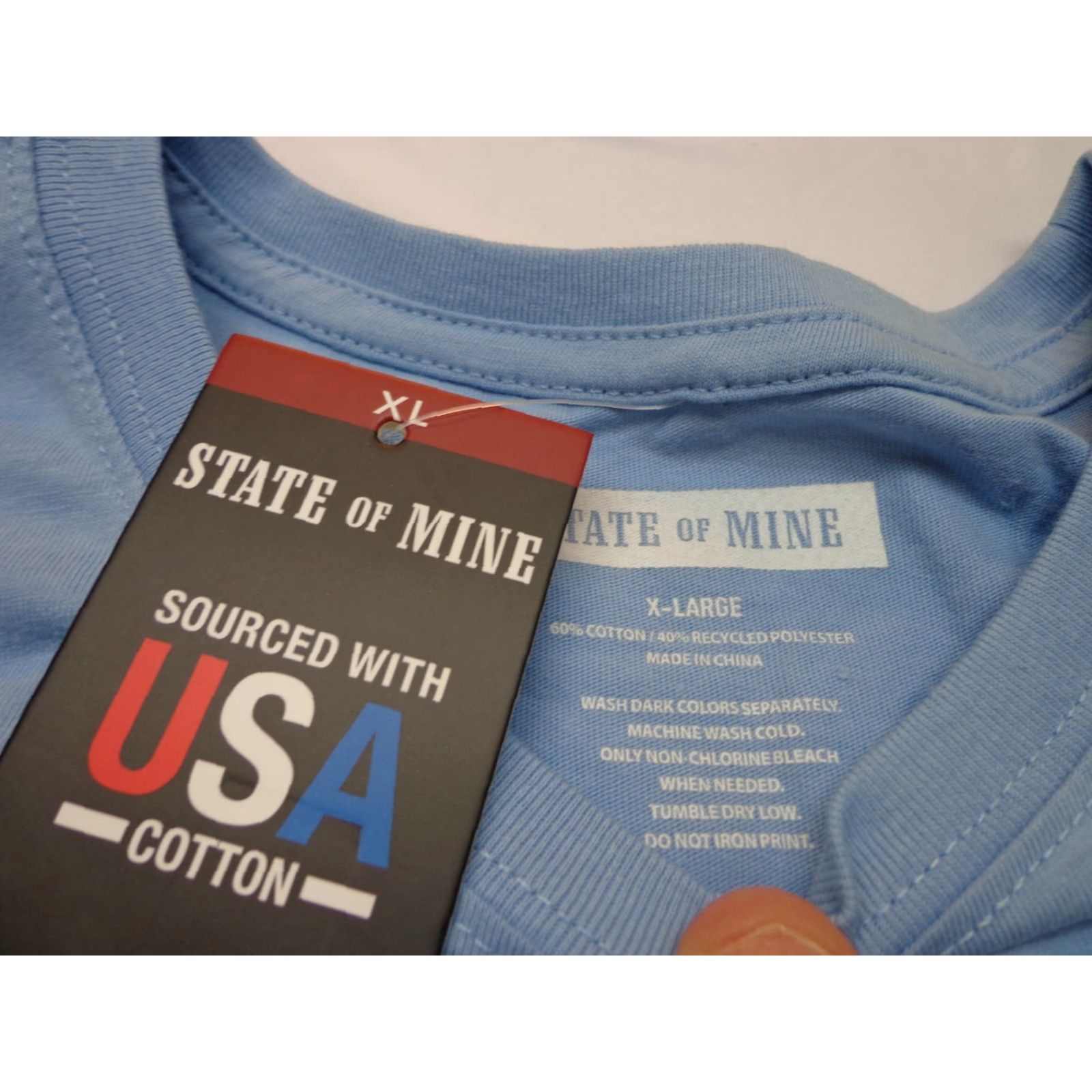 Vintage State of Mine T-Shirt Tennessee Mountain Graphic Blue XL Men Size US XL / EU 56 / 4 - 3 Thumbnail