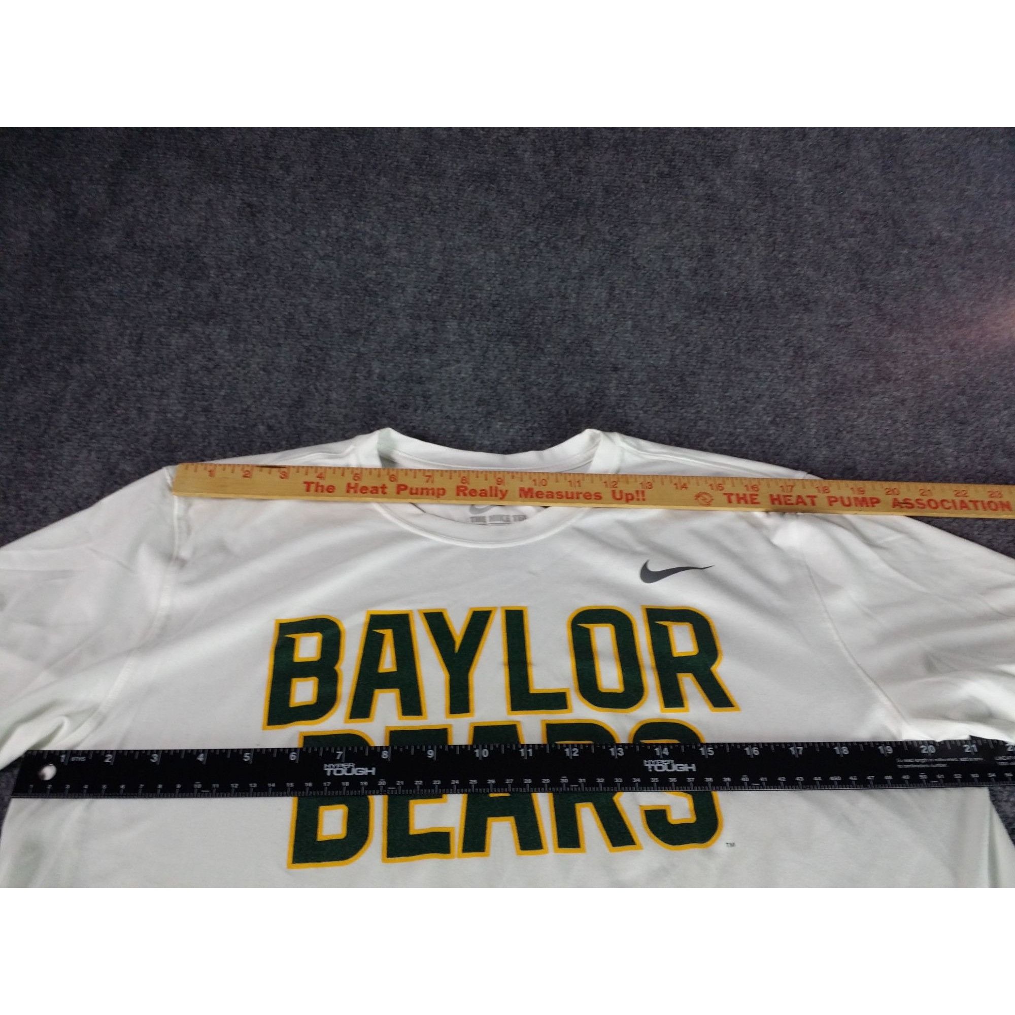 Nike Baylor Bears Nike NCAA Tshirt Men Sz L Dri-Fit White Athleti Size US L / EU 52-54 / 3 - 5 Thumbnail