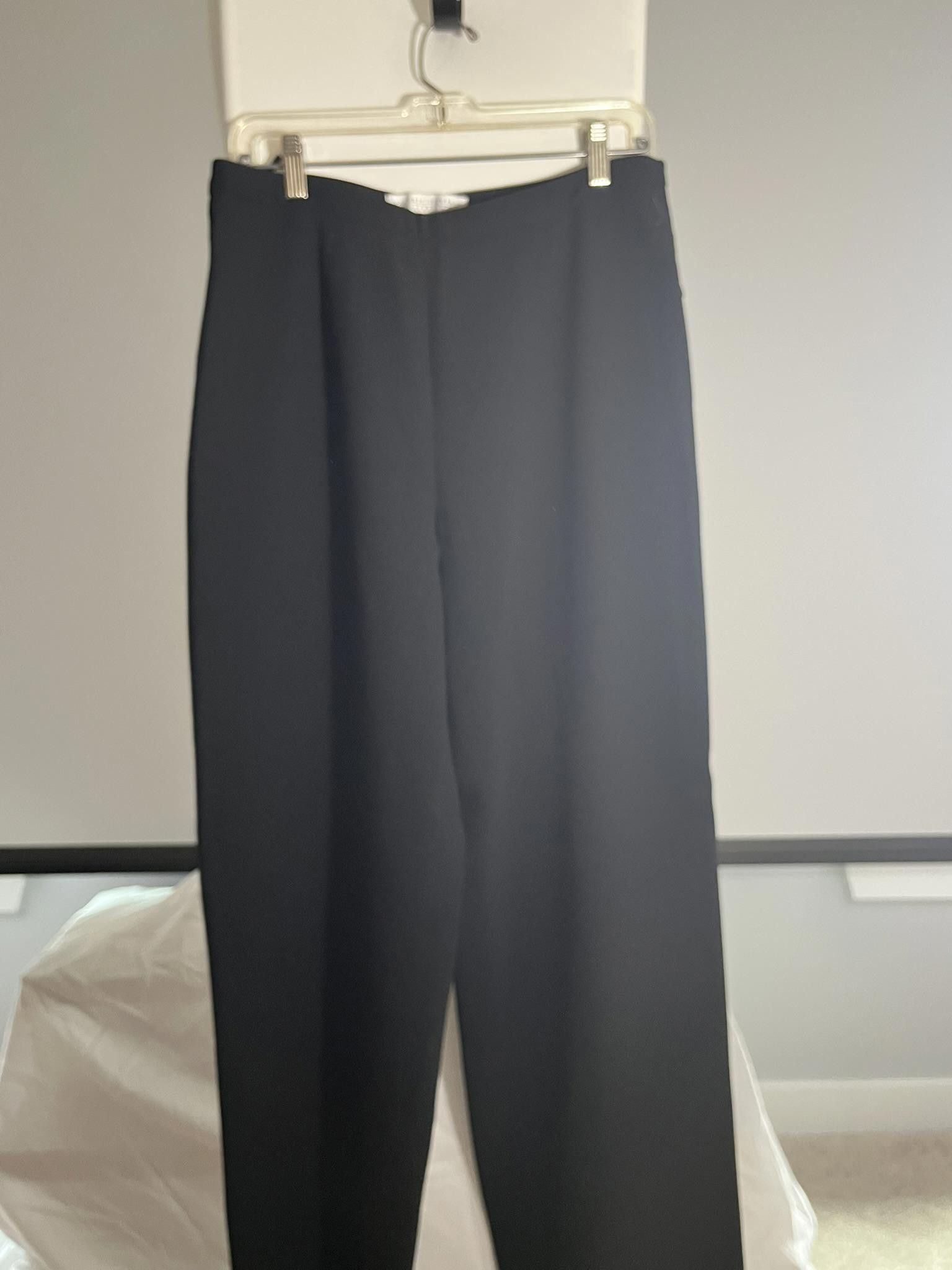 Designer Valerie Stevens Collection Women's Black Wool Pants Size 32" / US 10 / IT 46 - 1 Thumbnail