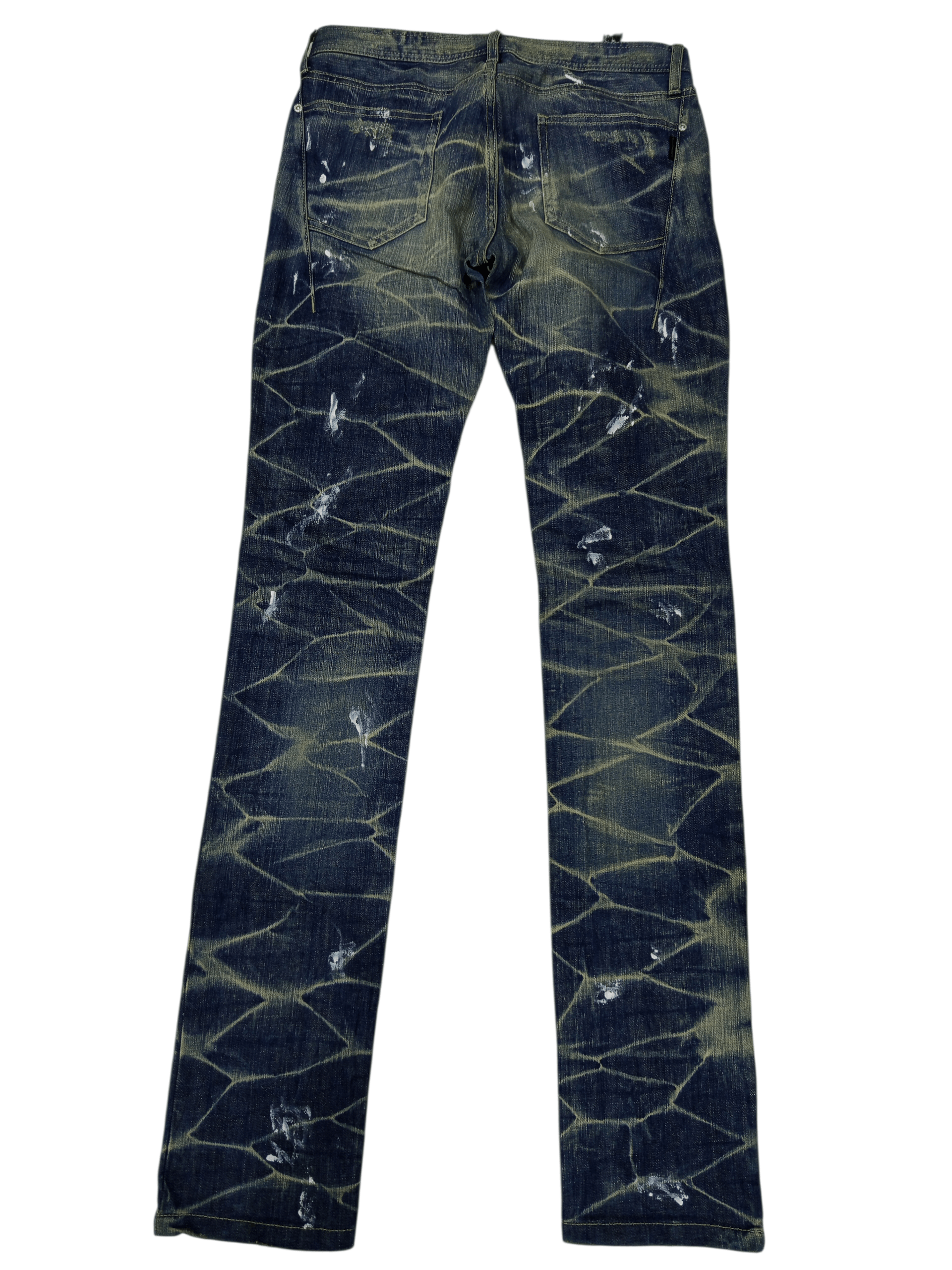 Black barrett by Neil Barrett Distressed Painted Denim Jeans