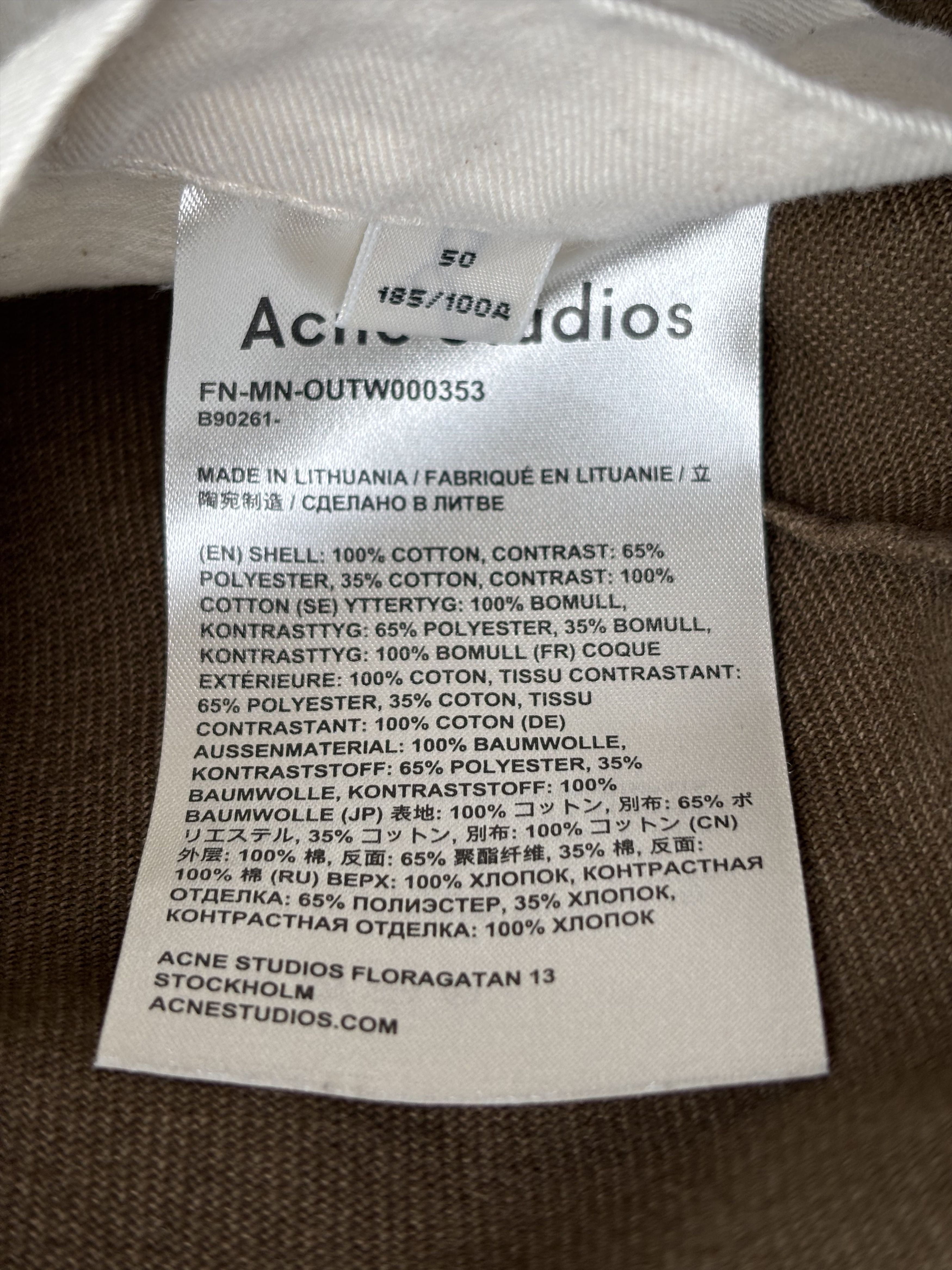 Acne Studios Acne Studios Chore Twill Jacket in brown Size US L / EU 52-54 / 3 - 7 Thumbnail