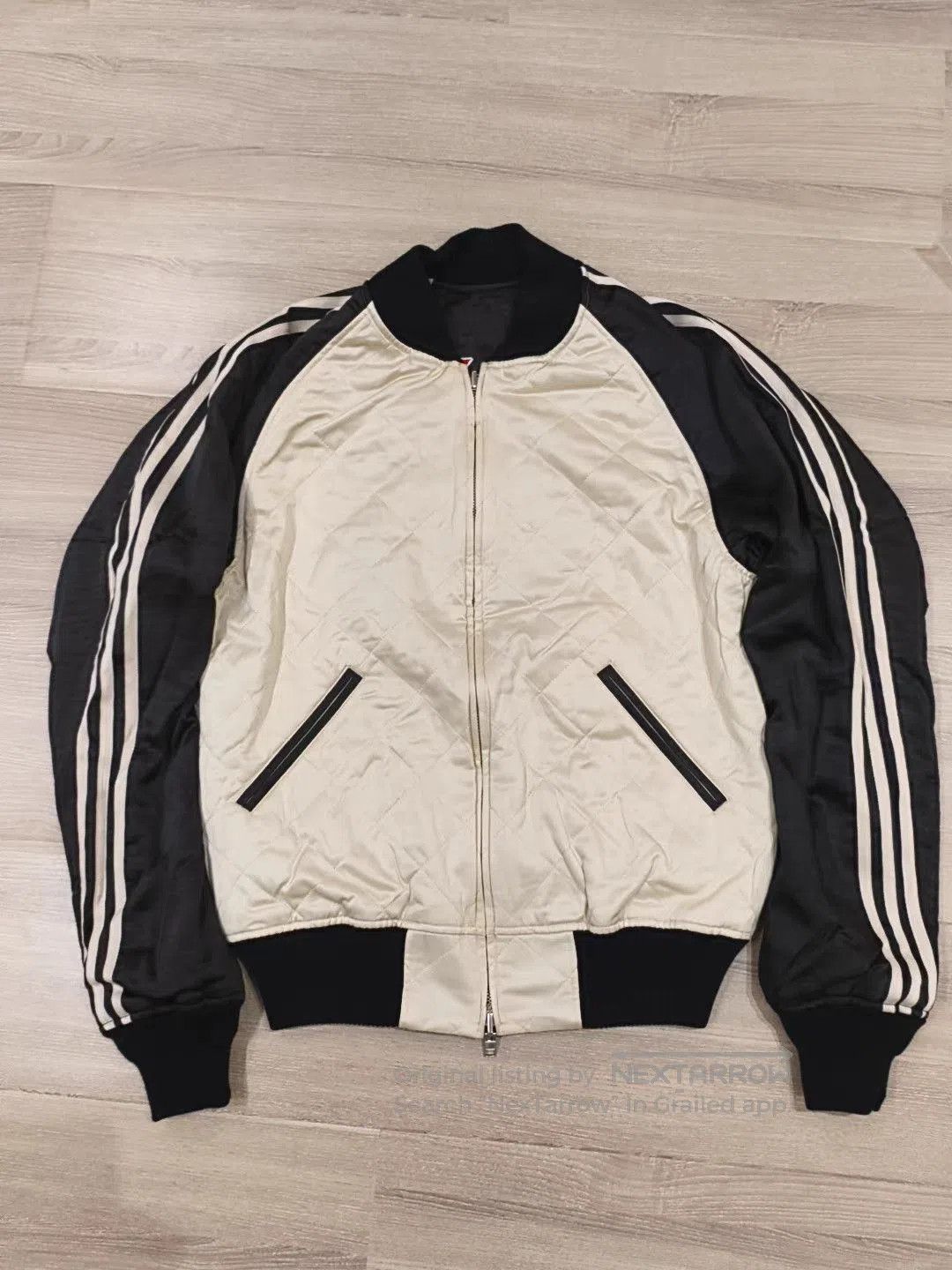 Y-3 Black Embroidered Bomber Jacket with Contrast Sleeves. Size US S / EU 44-46 / 1 - 3 Thumbnail
