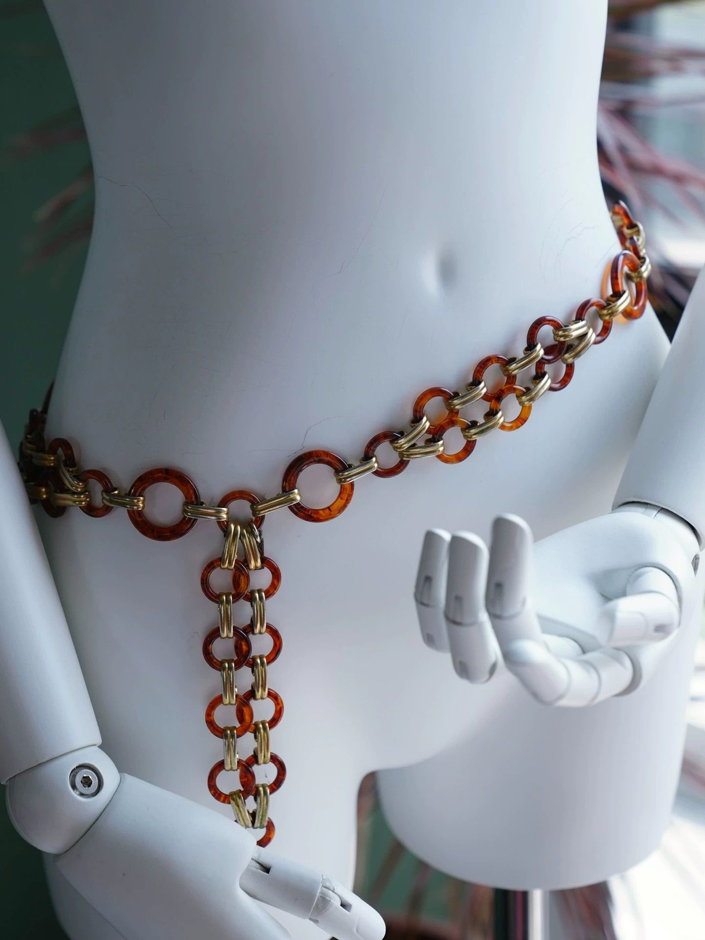 Yves Saint Laurent YSL Vintage Amber Ring Waist Chain Size ONE SIZE - 8 Thumbnail