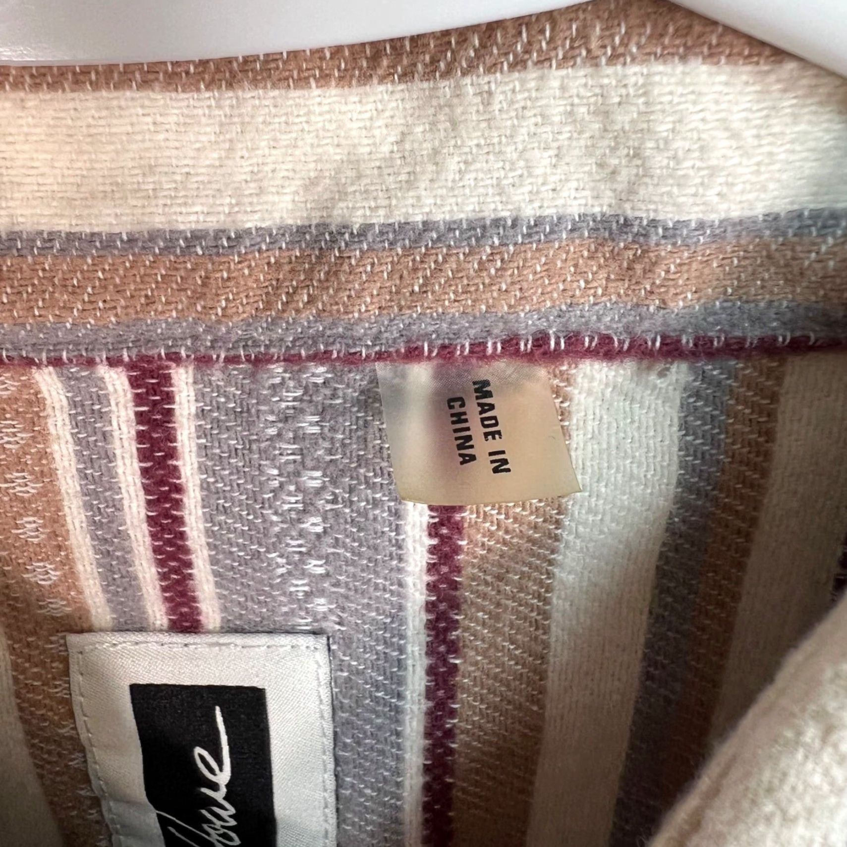 Vintage VINTAGE Howe Striped Shirt Mens Large Adult Brown Cotton Button-Up Long Sleeve - 90s Style, Workwear Mens Size L Size US L / EU 52-54 / 3 - 7 Thumbnail