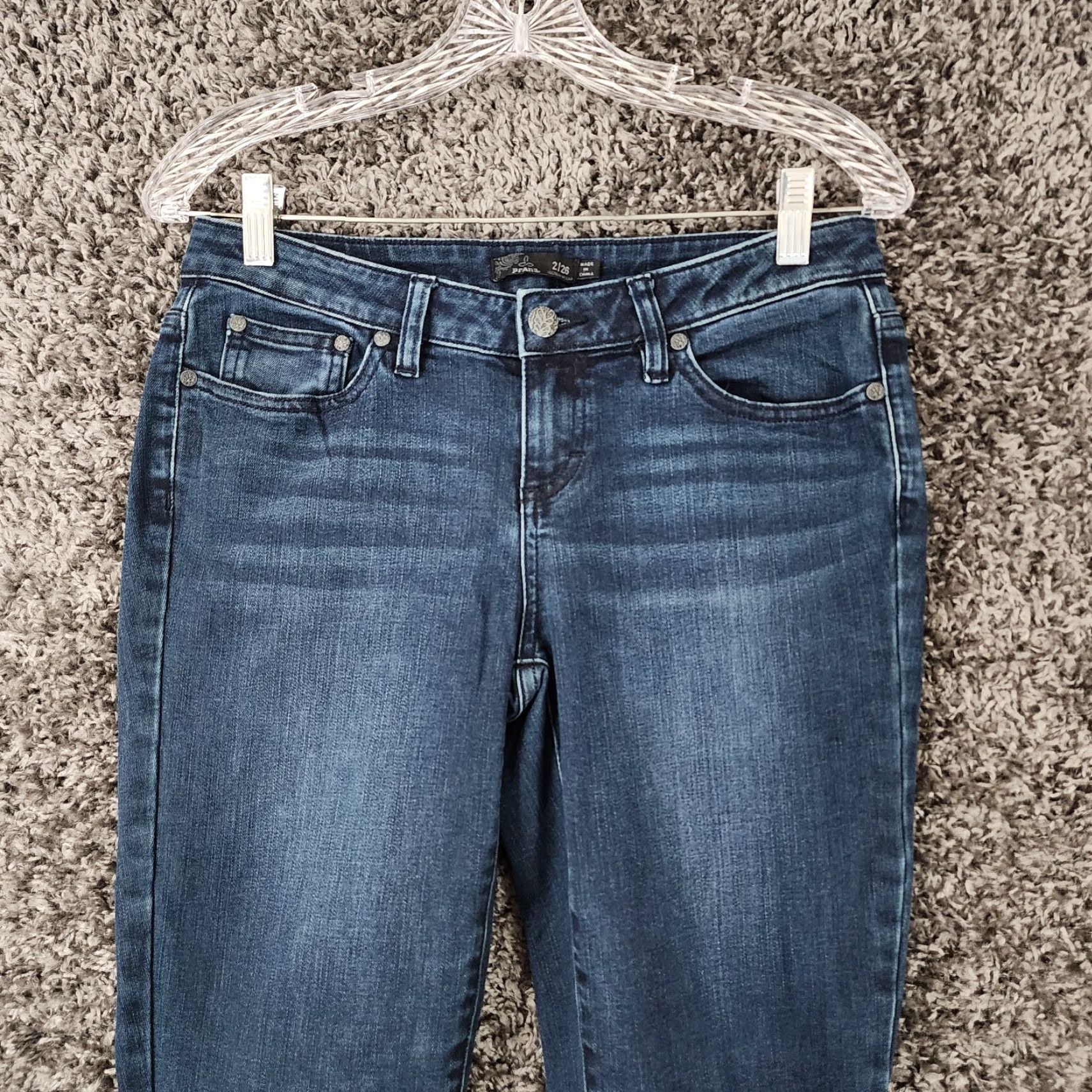 Prana PRANA Jeans Skinny Women Dark Wash Size 2 Adult Regular 29" x 30" Blue Womens Size 26" / US 2 / IT 38 - 2 Thumbnail