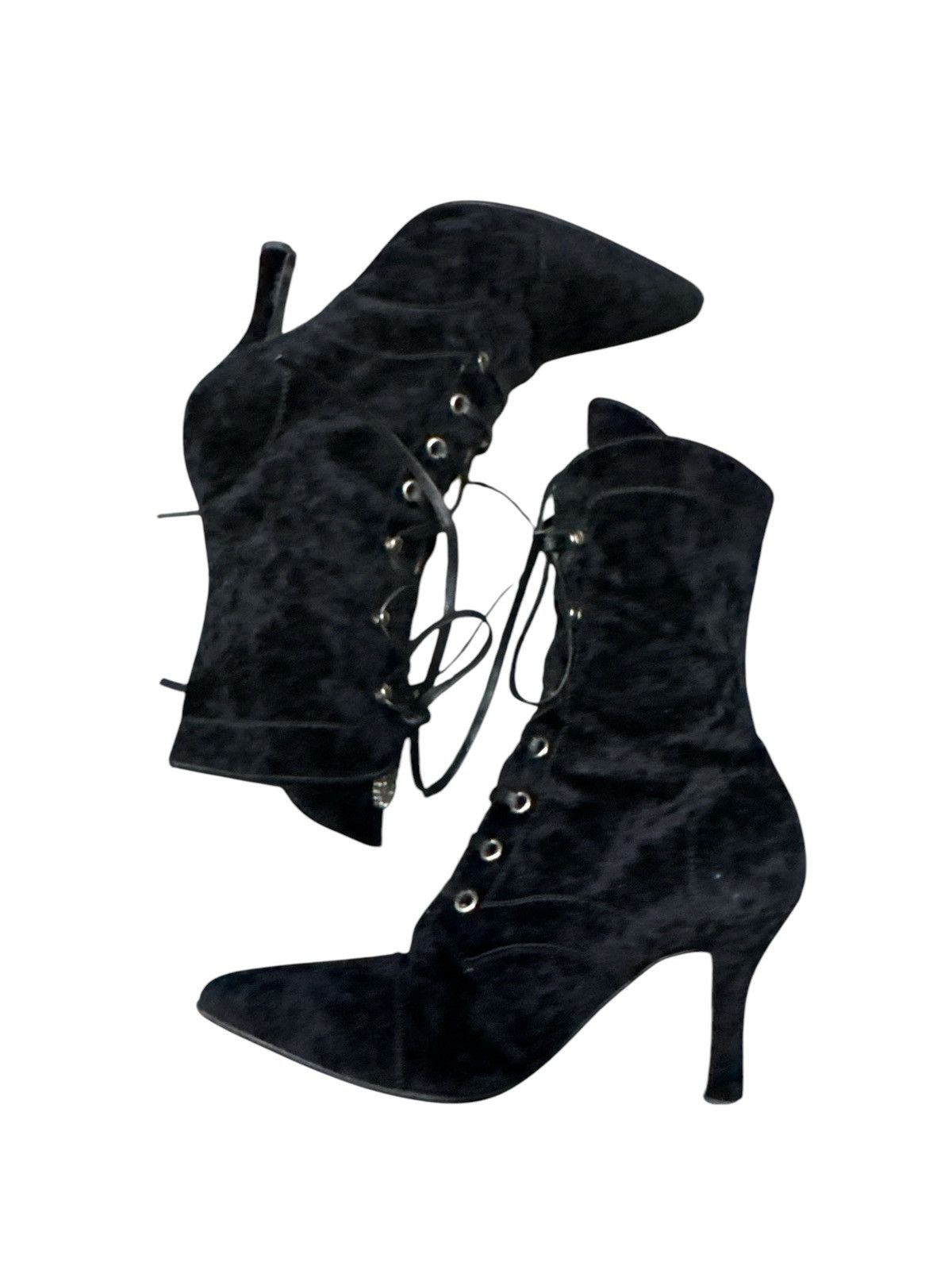 Other VINTAGE GIANNI VERSACE VELVET MEDUSA HEAD ANKLE BOOTS Size US 6.5 / IT 36.5 - 4 Thumbnail