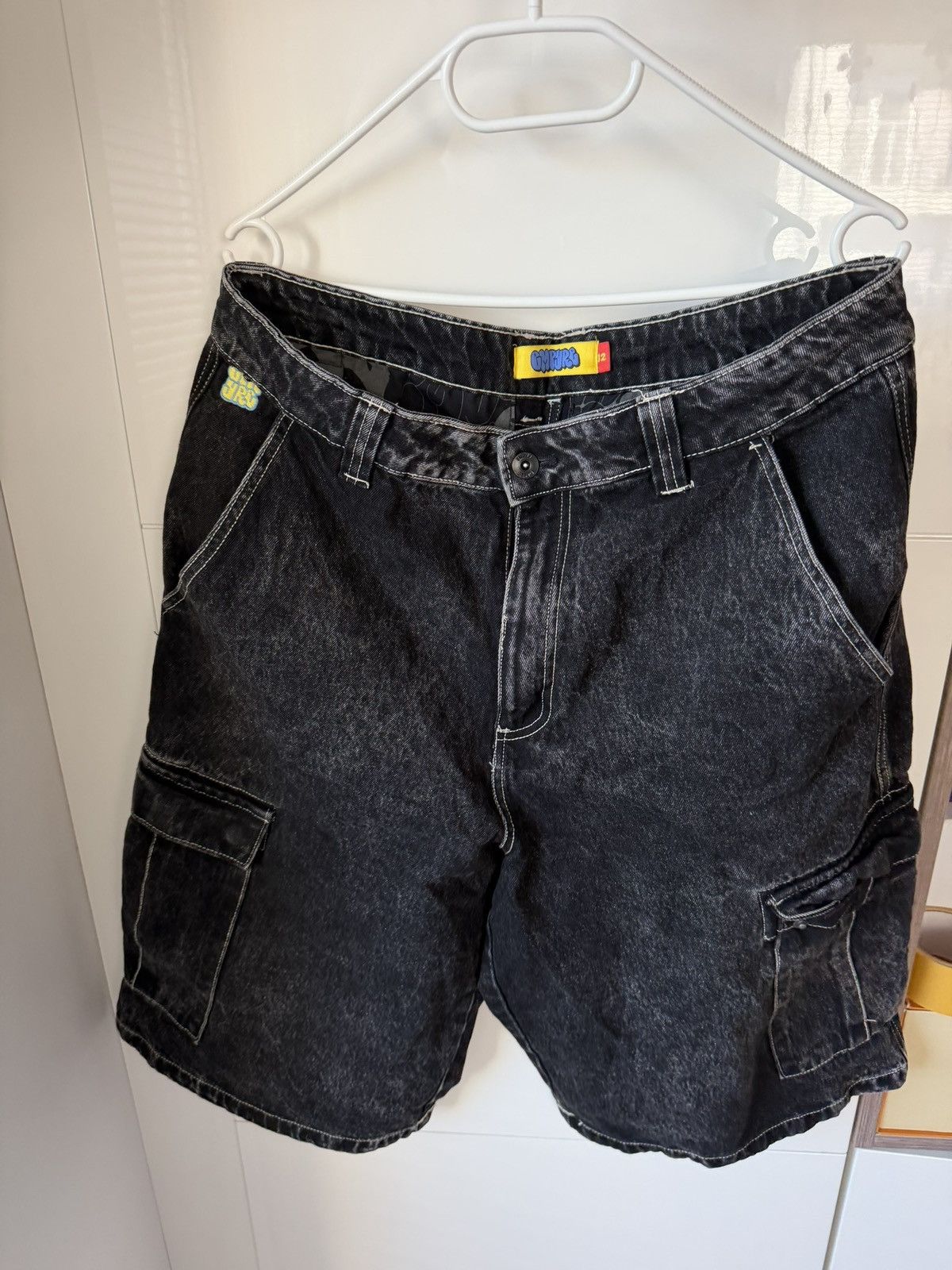 Empyre Empyre Cargo Relaxed Baggy Regular Denim Shorts Size US 32 / EU 48 - 14 Thumbnail